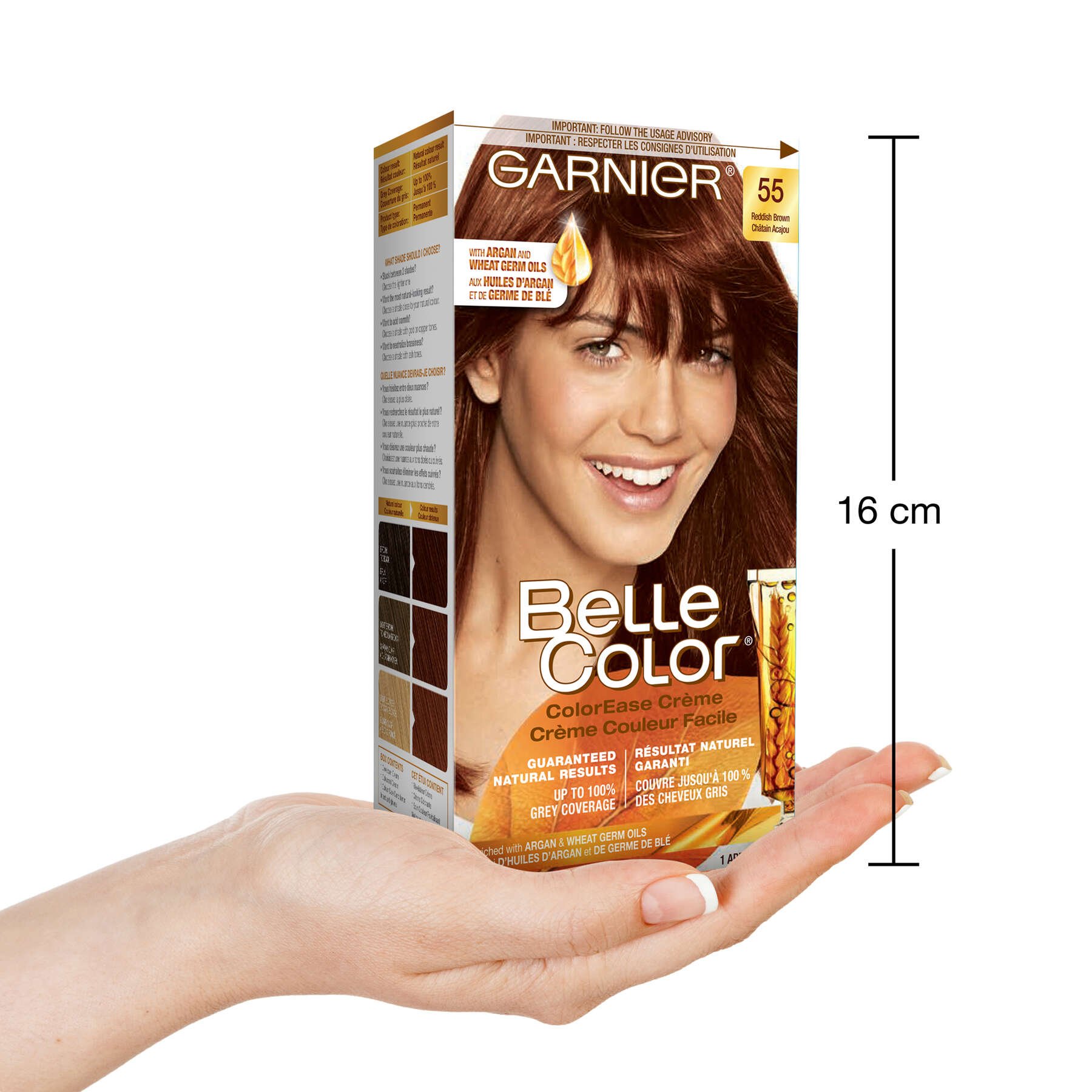 garnier hair dye belle color 55 reddish brown 70103160079 inhand