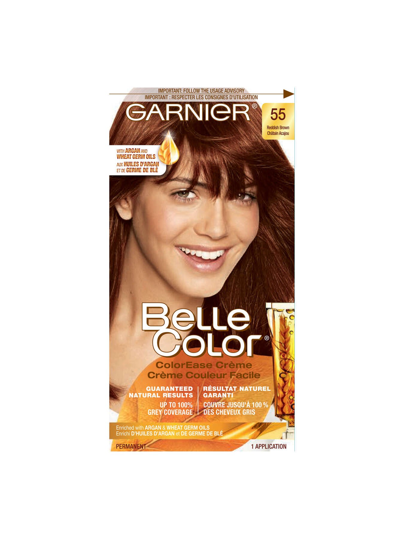 garnier hair dye belle color 55 reddish brown 70103160079 t1