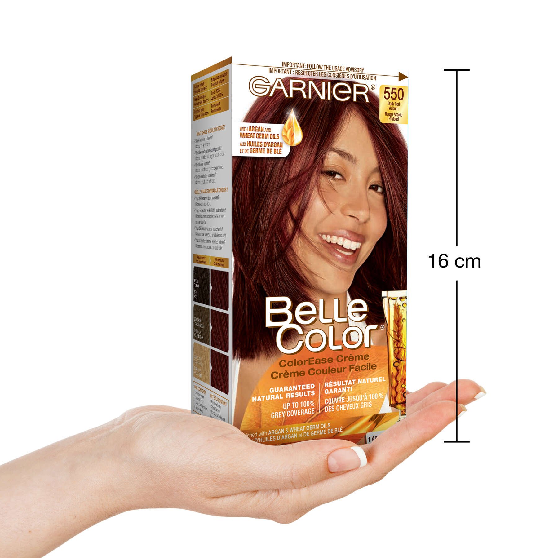 garnier hair dye belle color 550 dark red auburn 70103160345 inhand