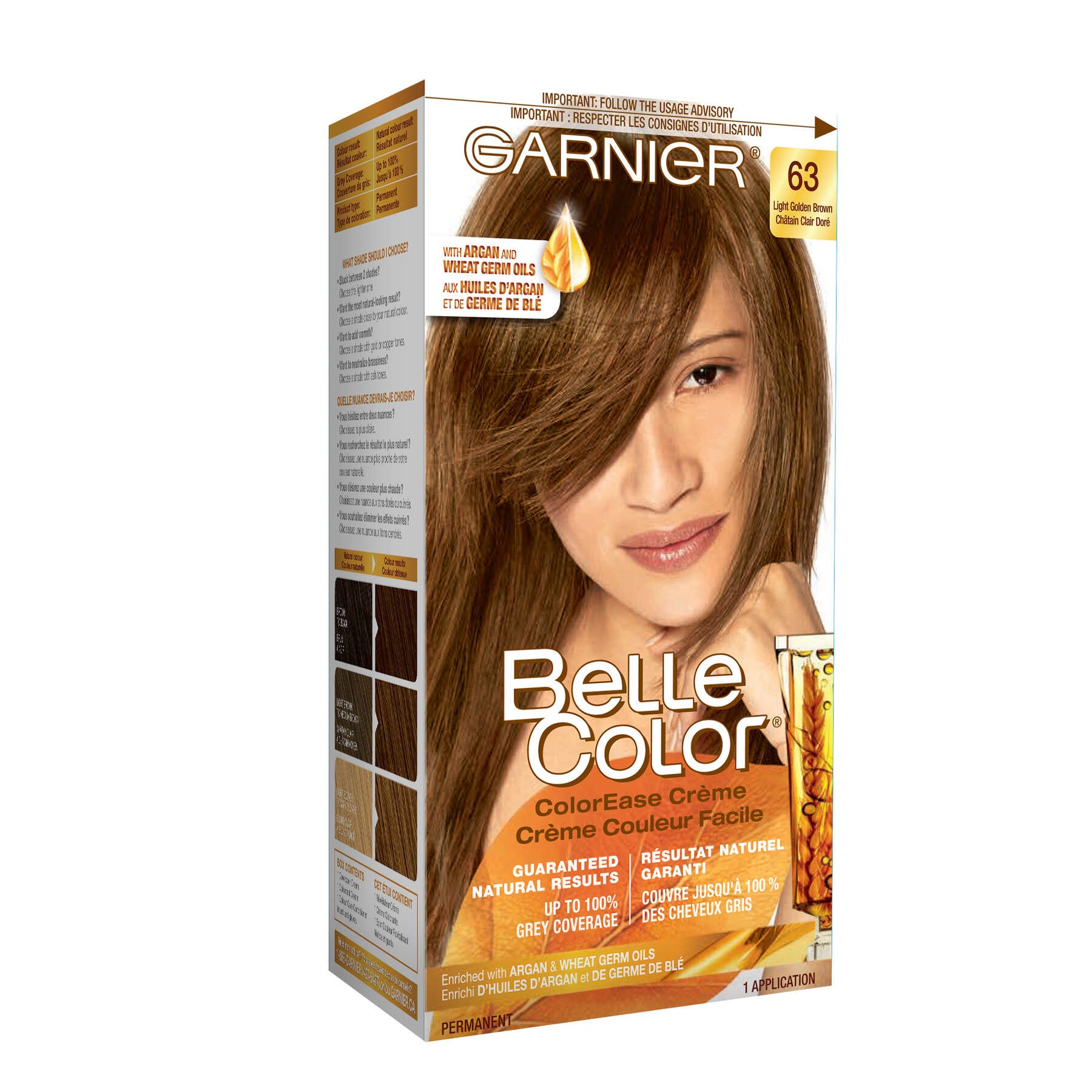 garnier hair dye belle color 63 light golden brown 70103160246 boxed