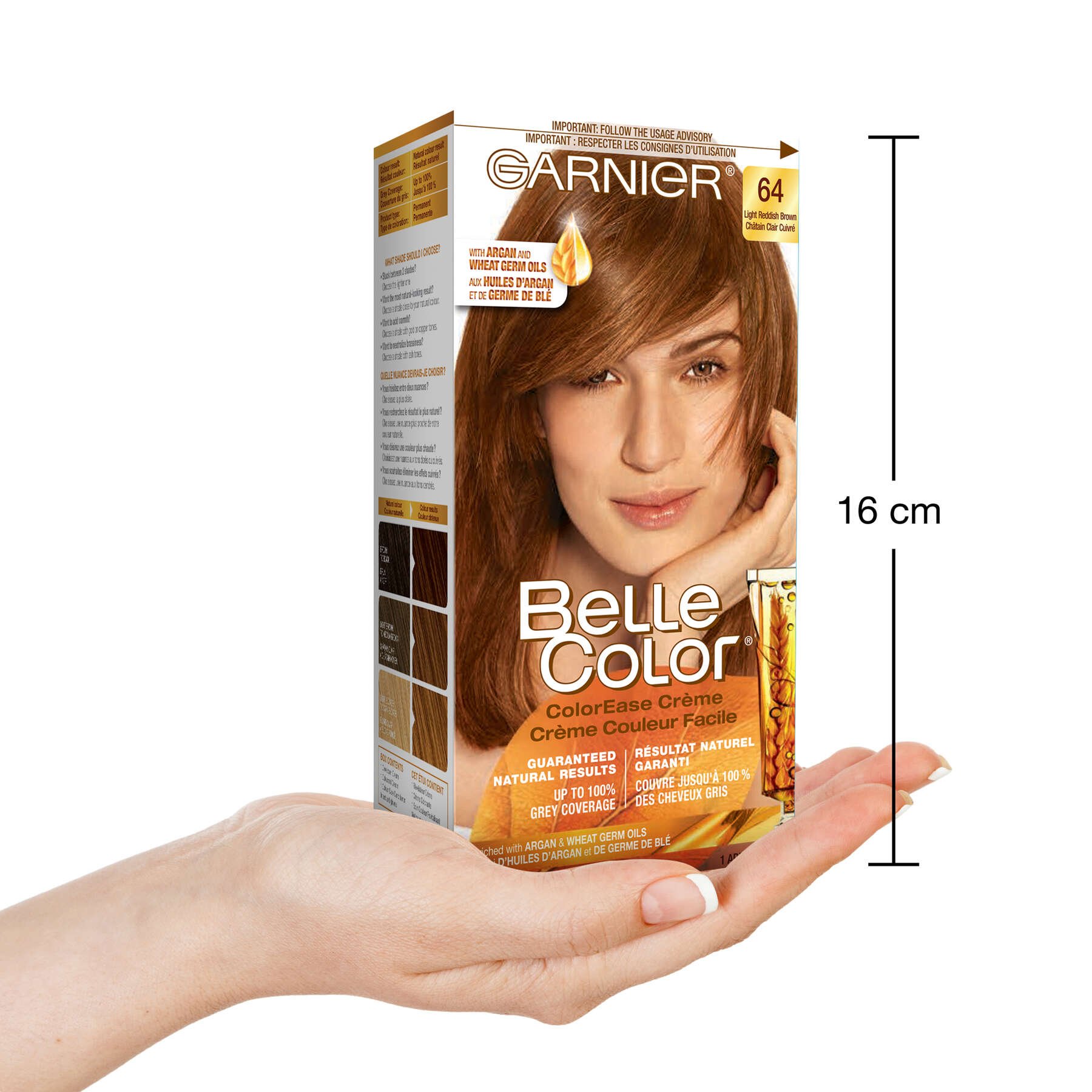 garnier hair dye belle color 64 light reddish brown 70103160253 inhand