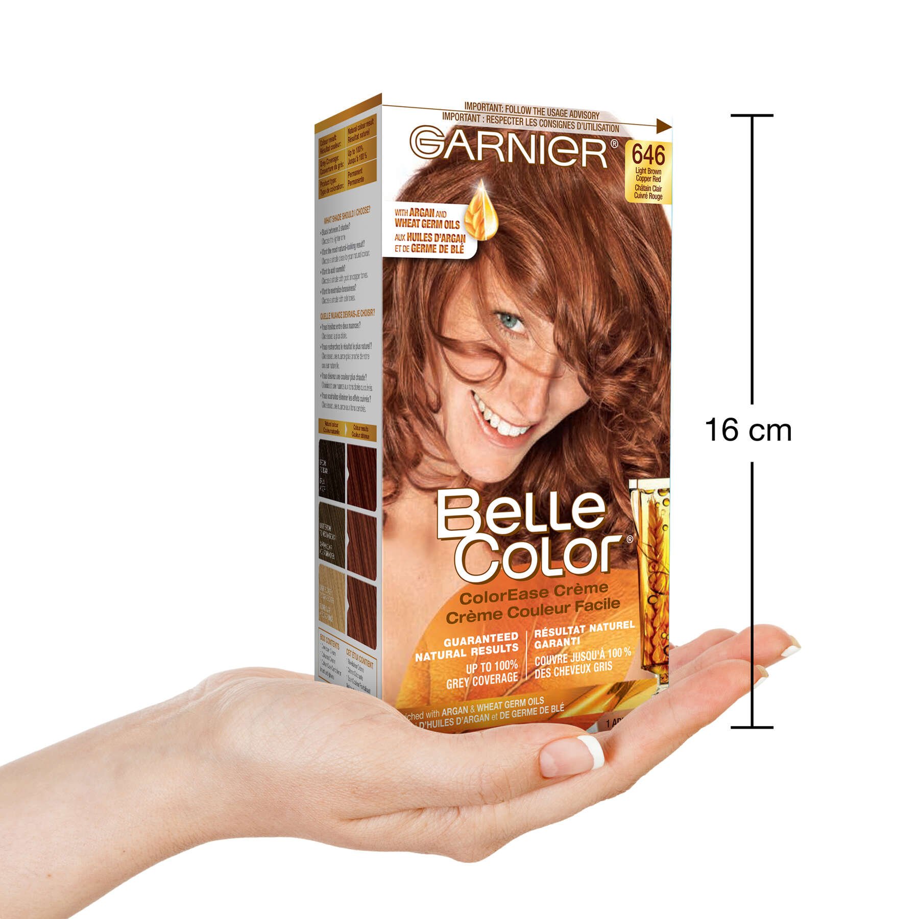 garnier hair dye belle color 646 light brown copper red 603084281619 inhand