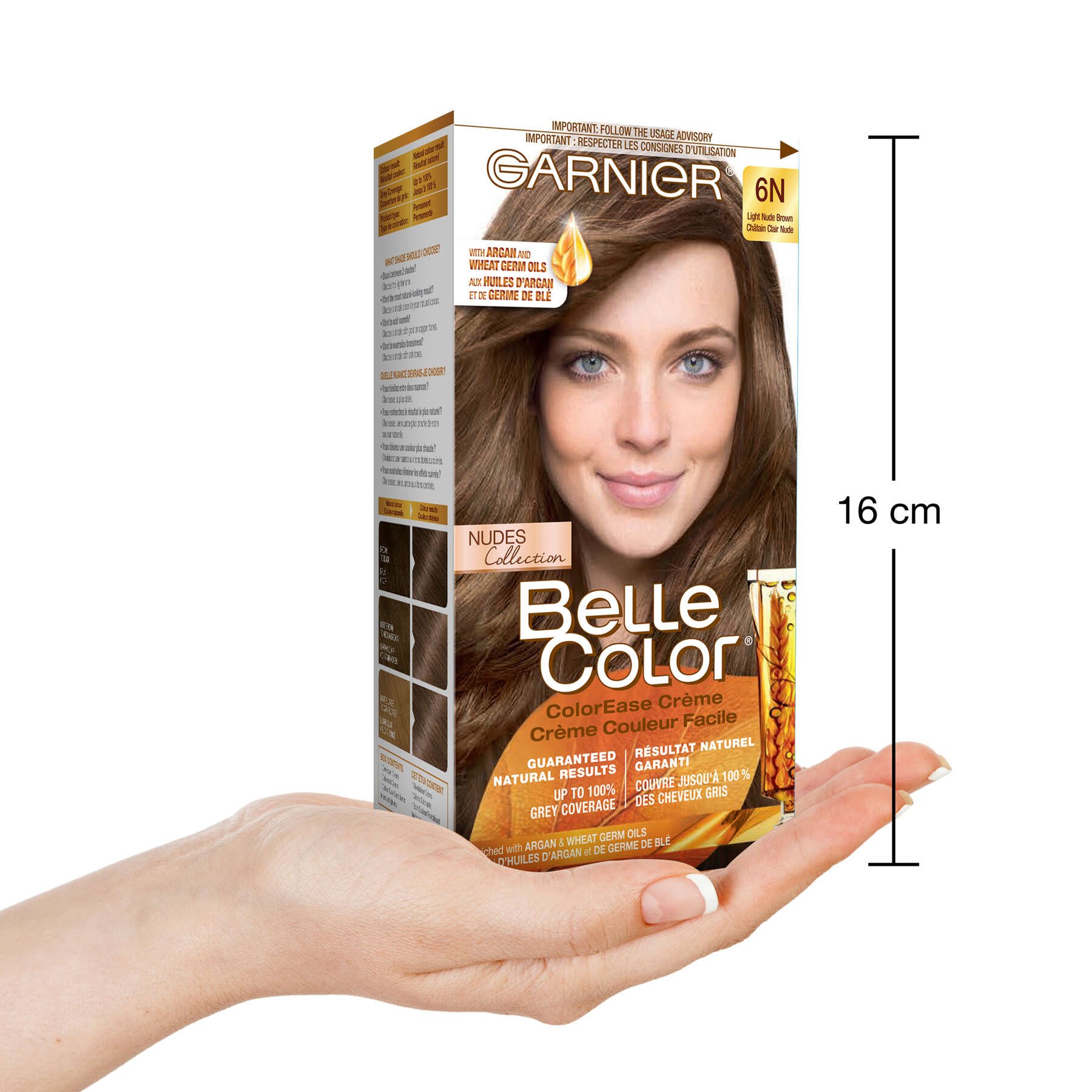 garnier hair dye belle color 6n light nude brown 603084494828 inhand