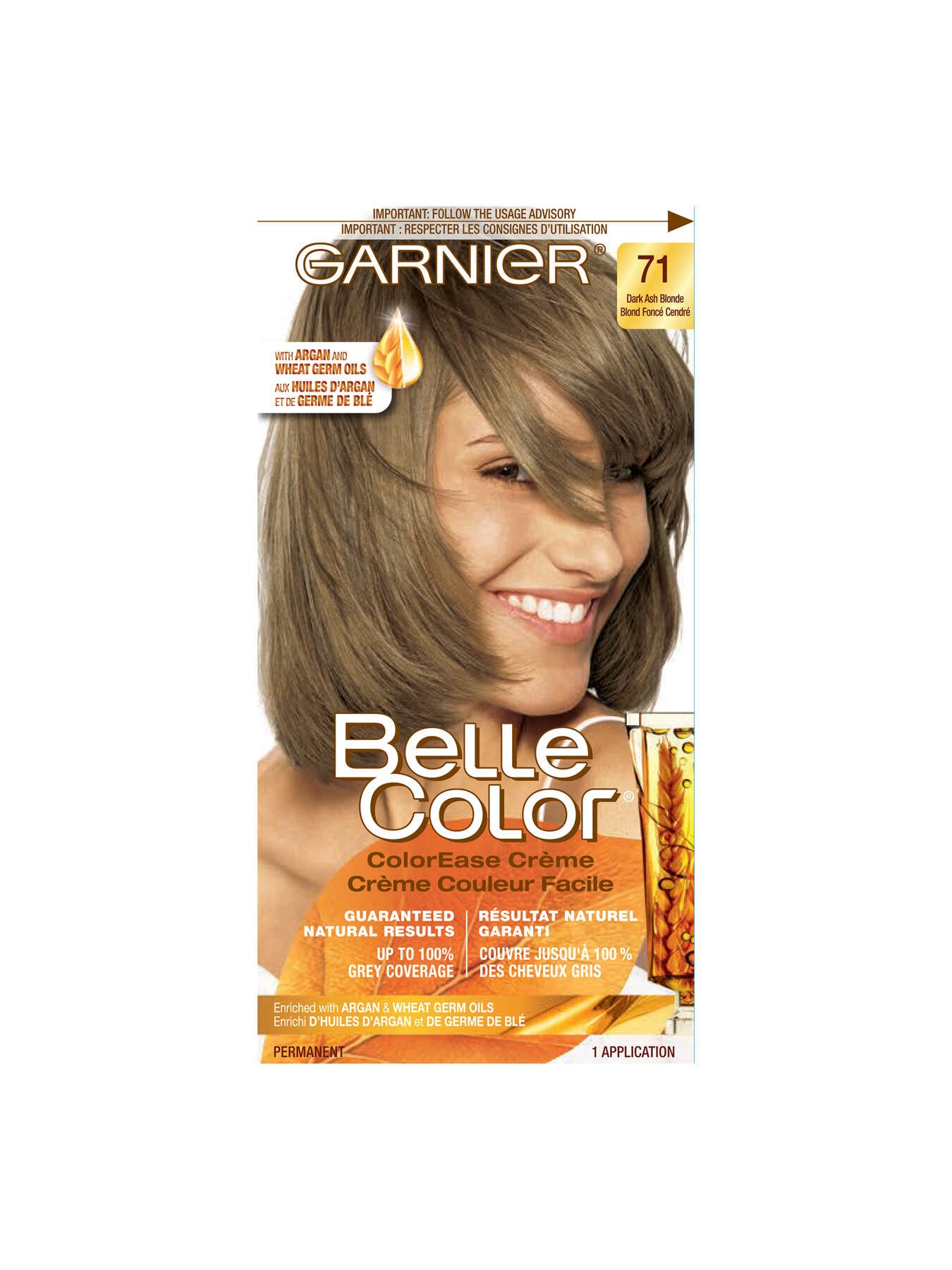 garnier hair dye belle color 71 dark ash blonde 70103160116 t1