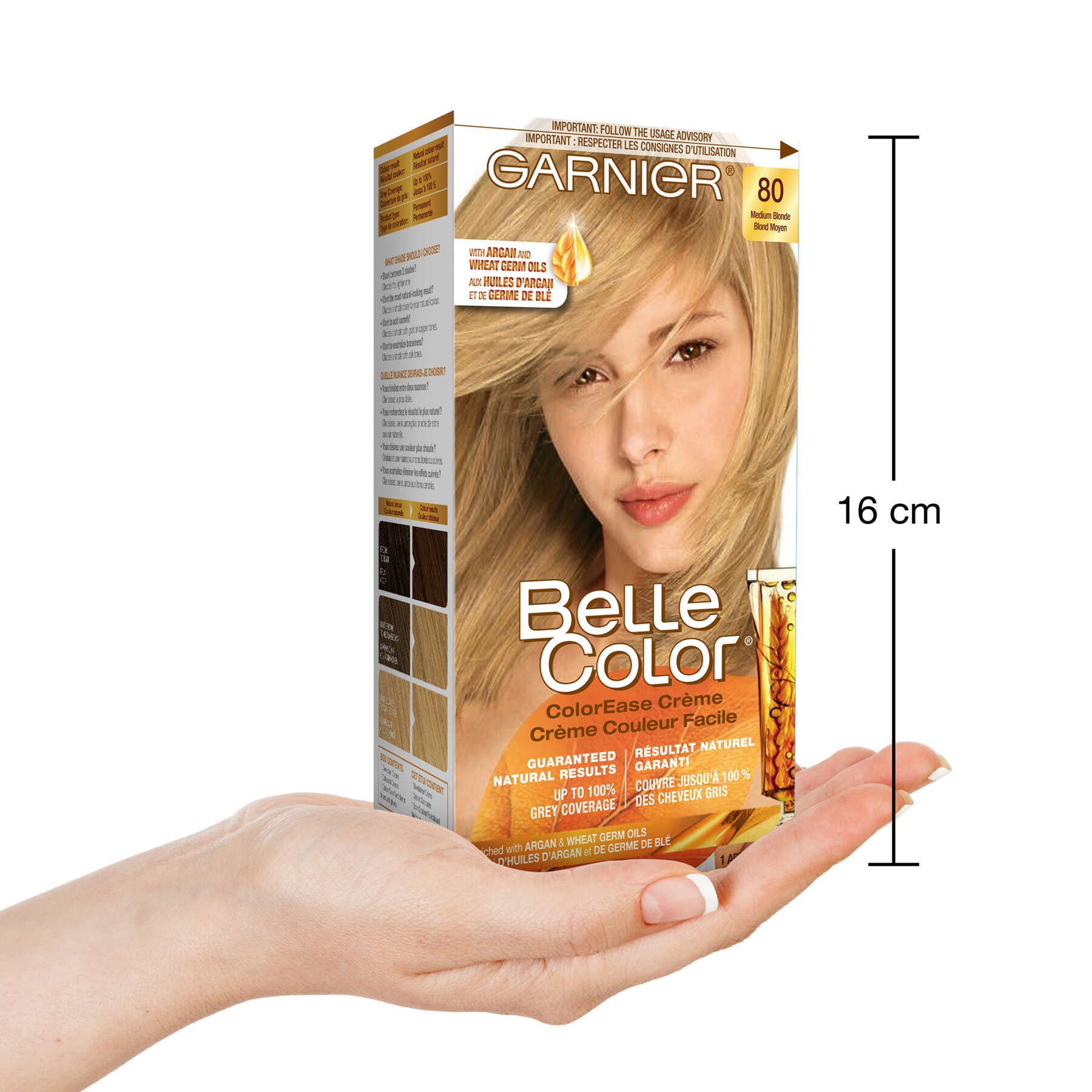 garnier hair dye belle color 80 medium blonde 70103160130 inhand