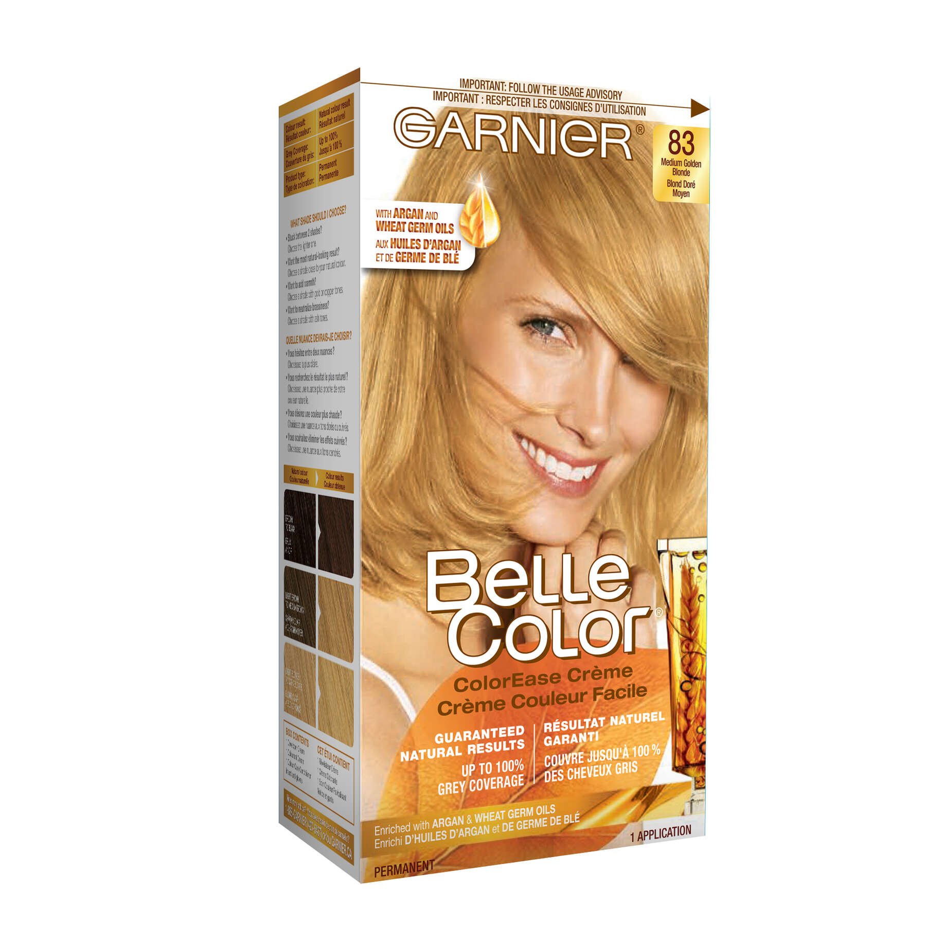 garnier hair dye belle color 83 medium golden blonde 70103160222 boxed