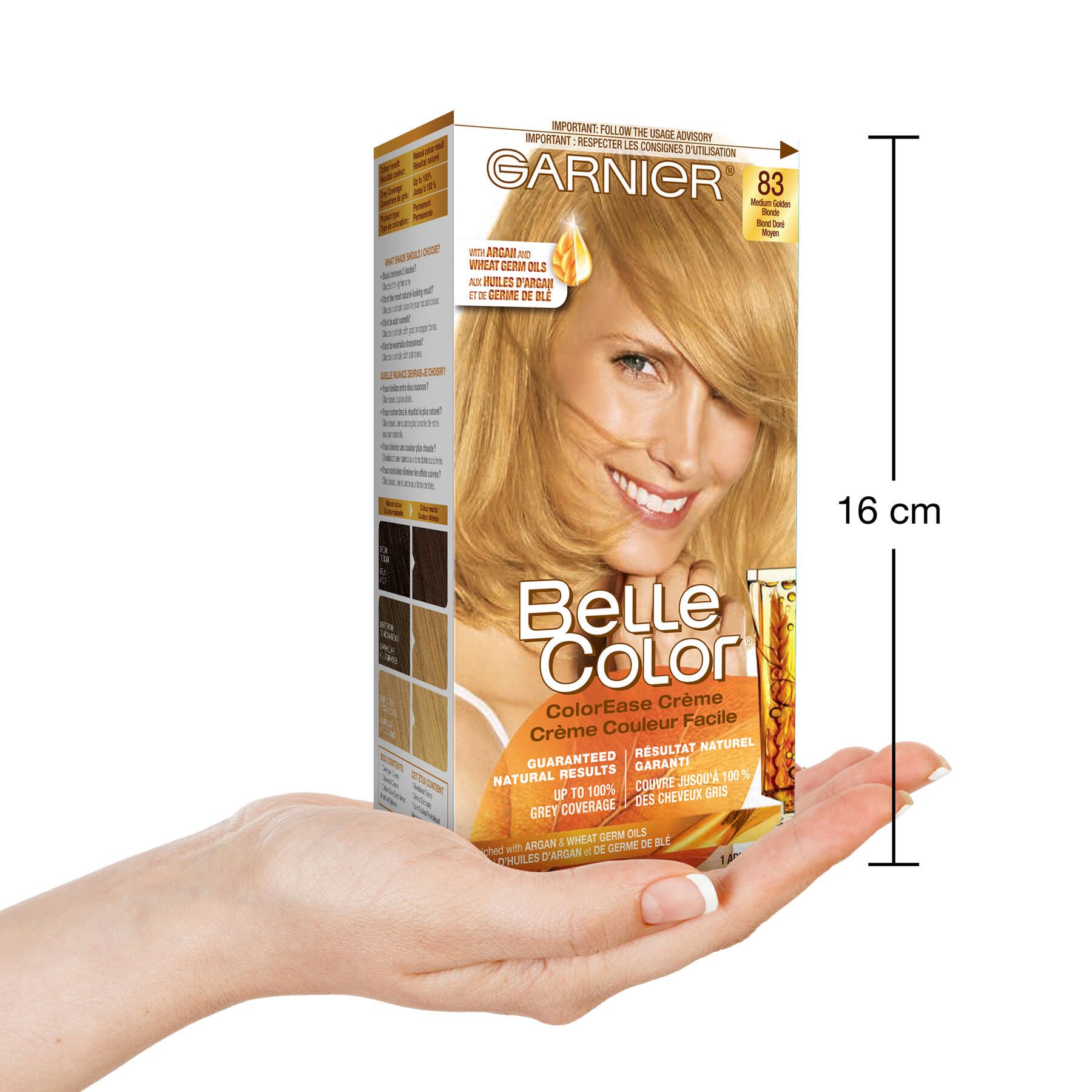 garnier hair dye belle color 83 medium golden blonde 70103160222 inhand