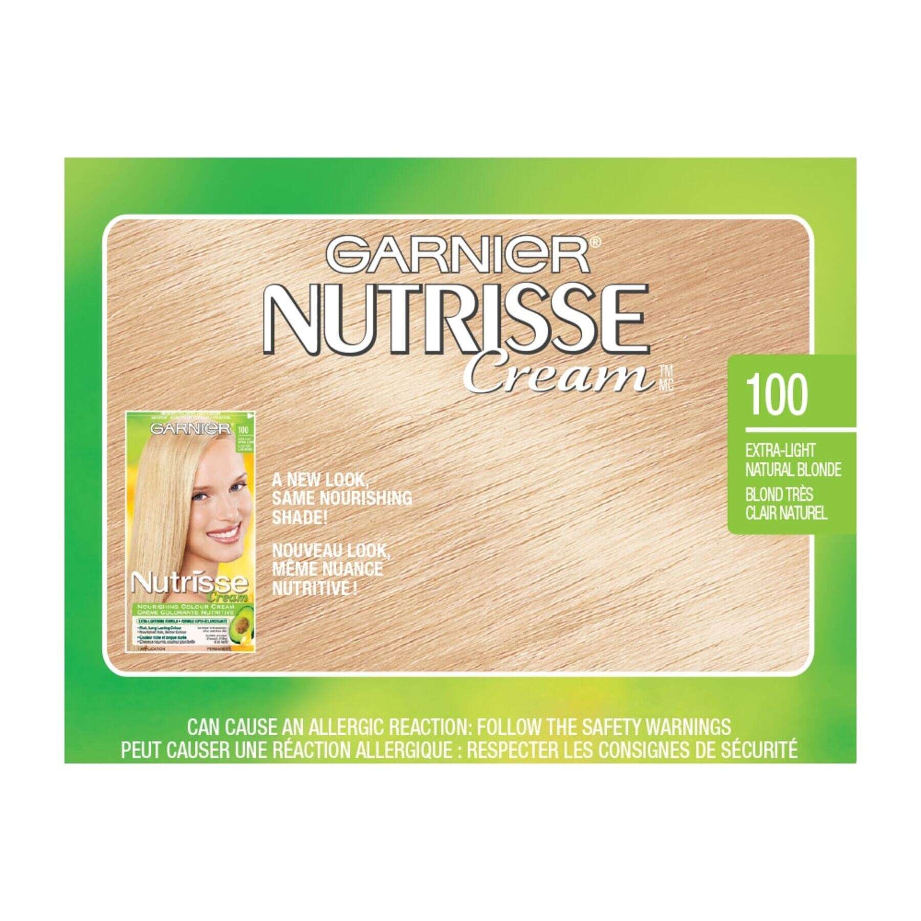 garnier hair color nutrisse cream 100 extralight natural blonde 0770103447292 swatch