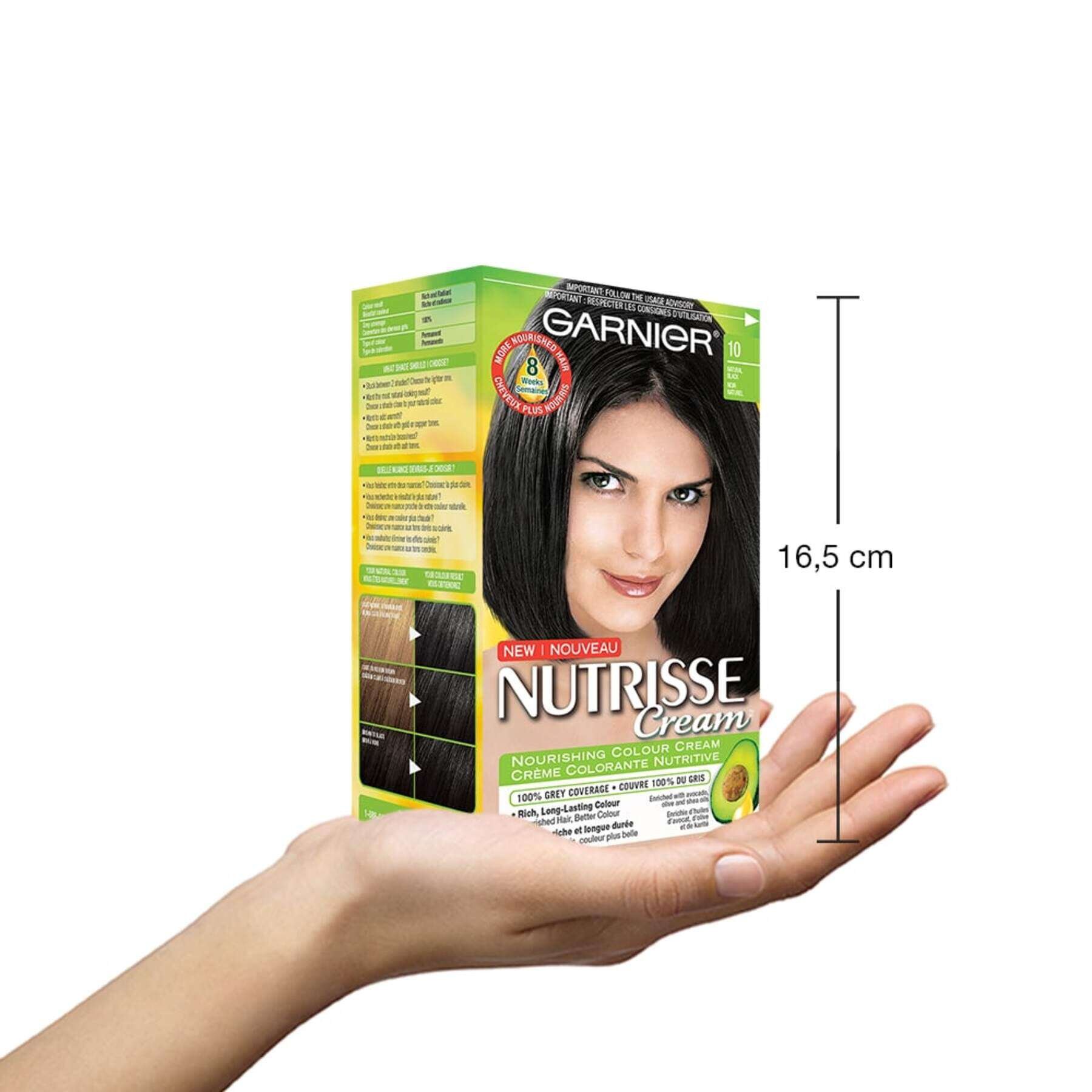 garnier hair dye nutrisse cream 10 natural black 0770103447018 inhand