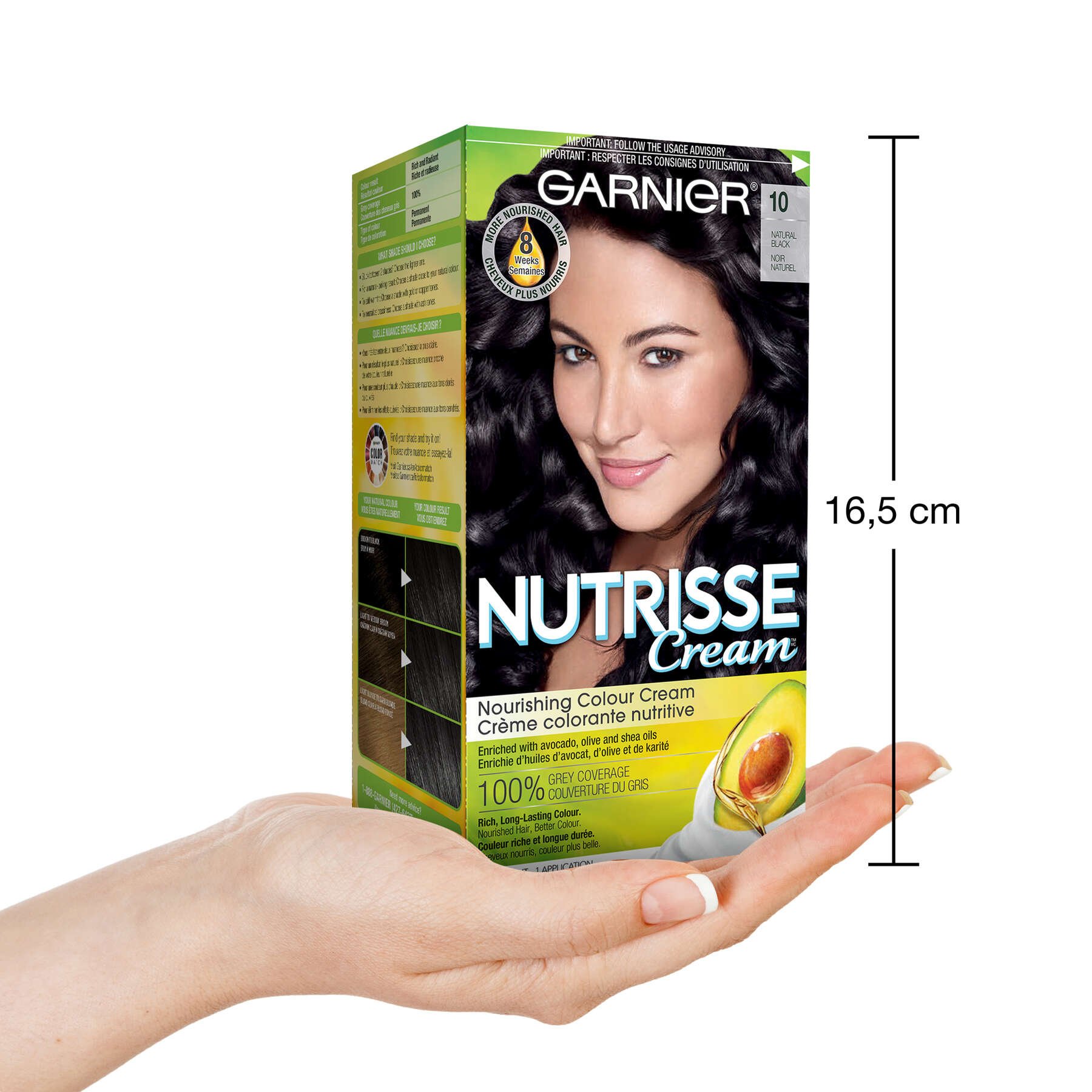 garnier hair dye nutrisse cream 10 natural black 770103447018 inhand