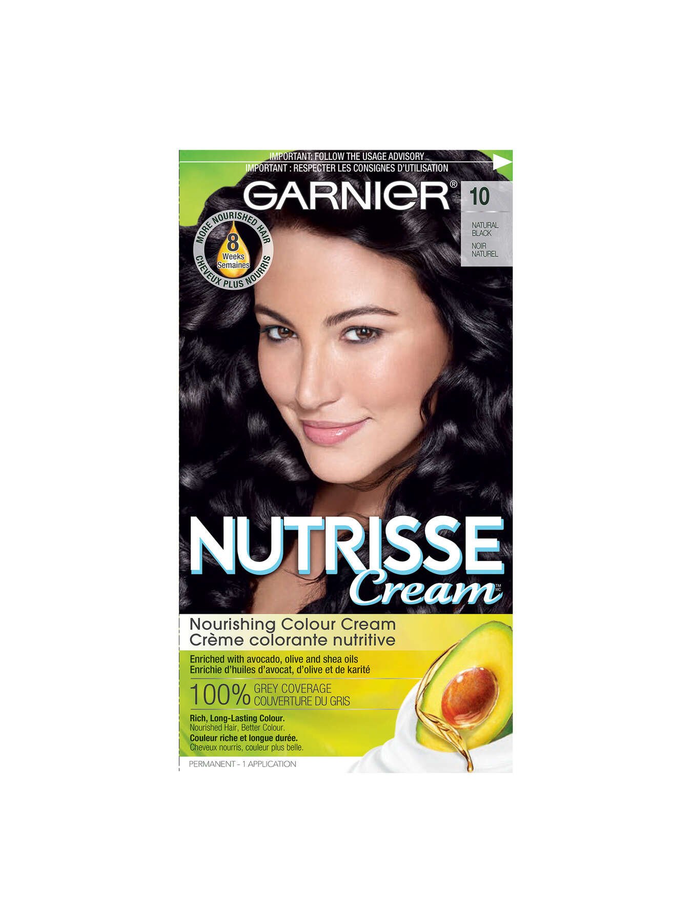 garnier hair dye nutrisse cream 10 natural black 770103447018 t1