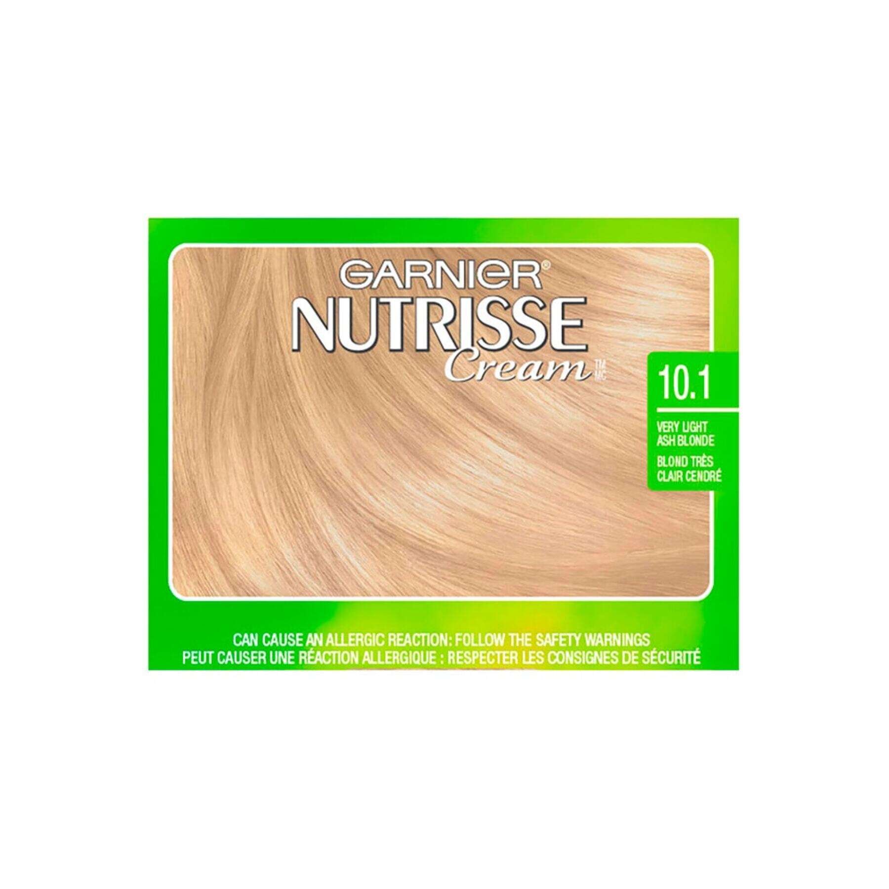 garnier hair dye nutrisse cream 101 very light ash blonde 0603084494927 swatch