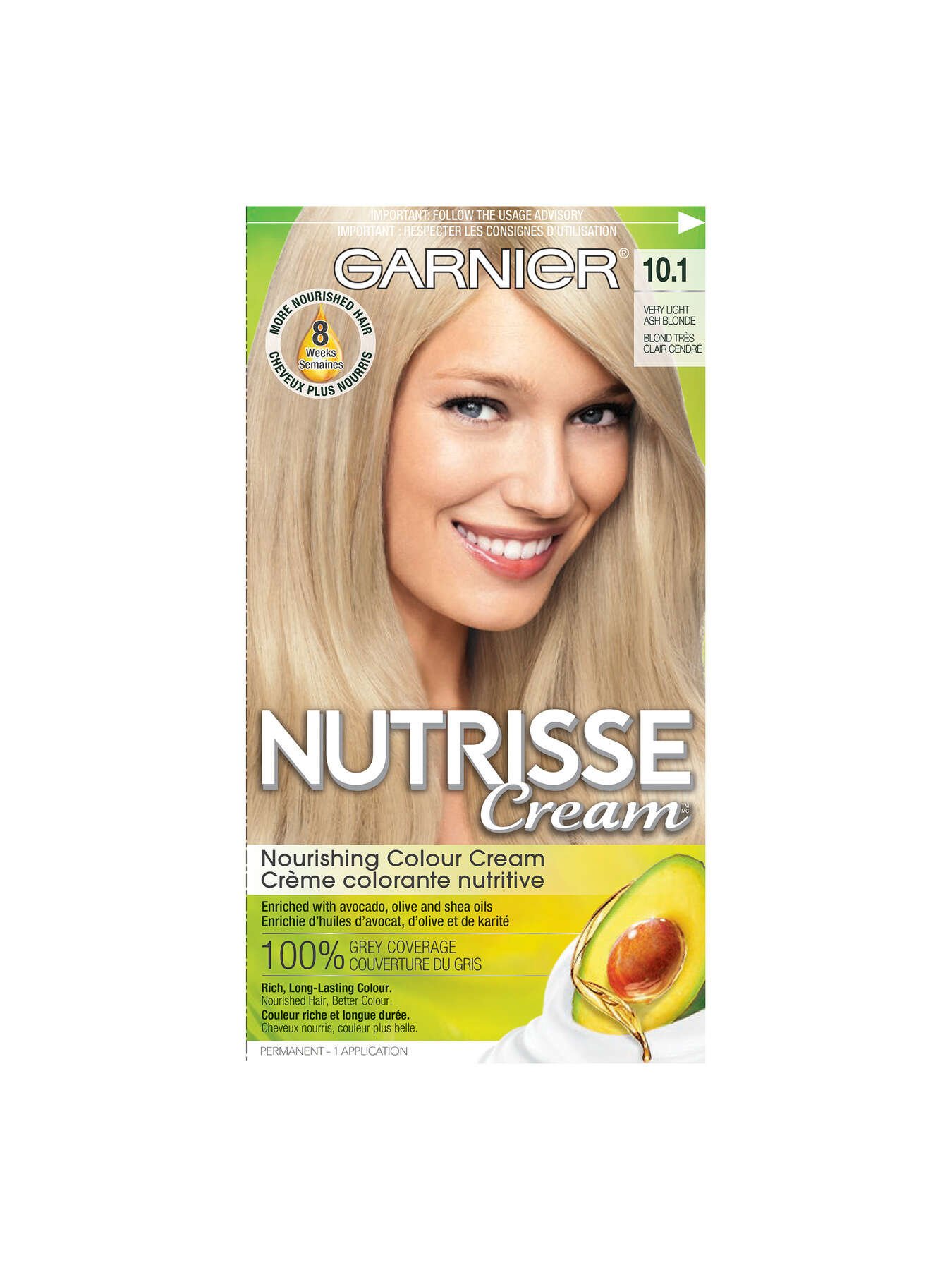 garnier hair dye nutrisse cream 101 very light ash blonde 0603084494927 t1