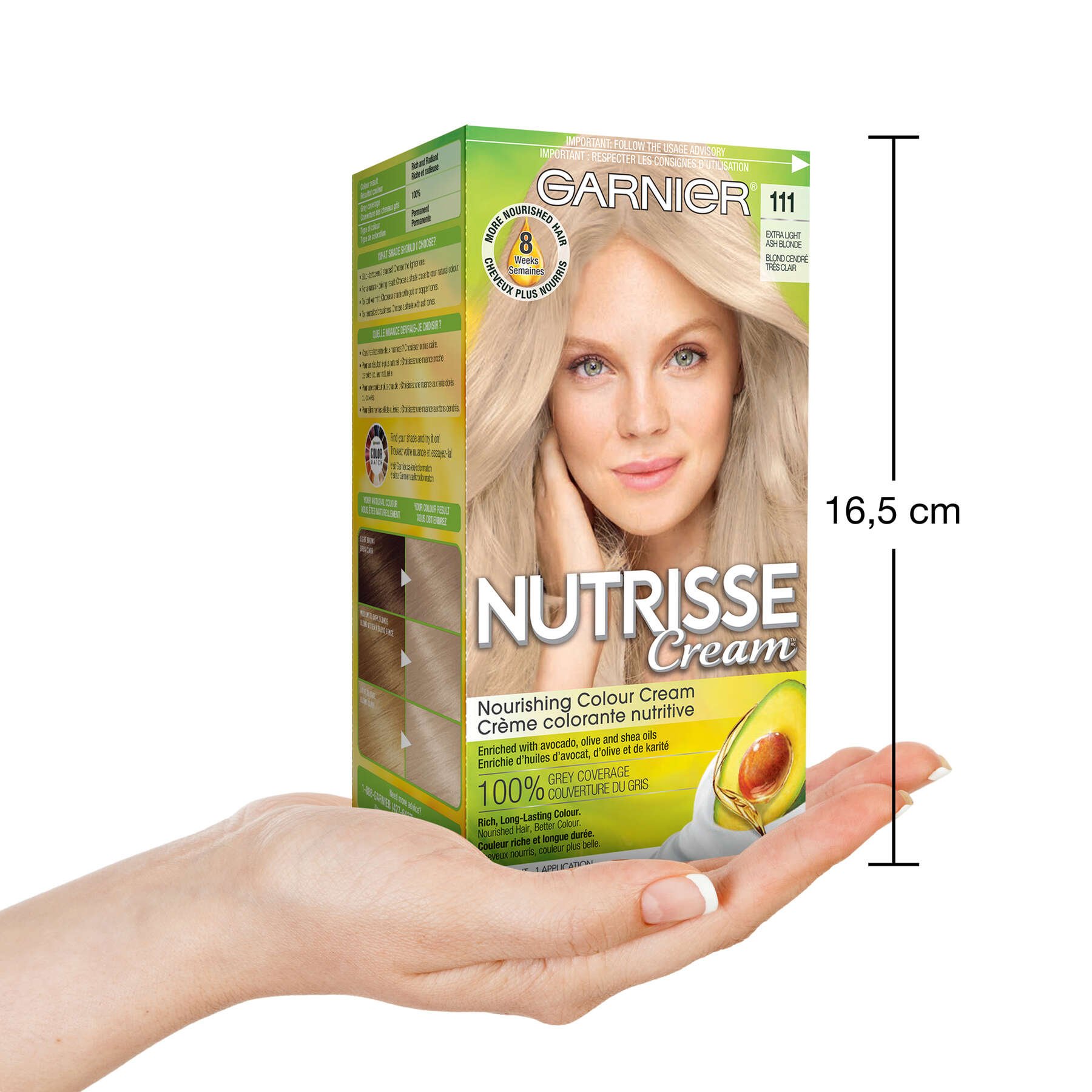 garnier hair dye nutrisse cream 111 very light ash blonde 0603084244751 inhand