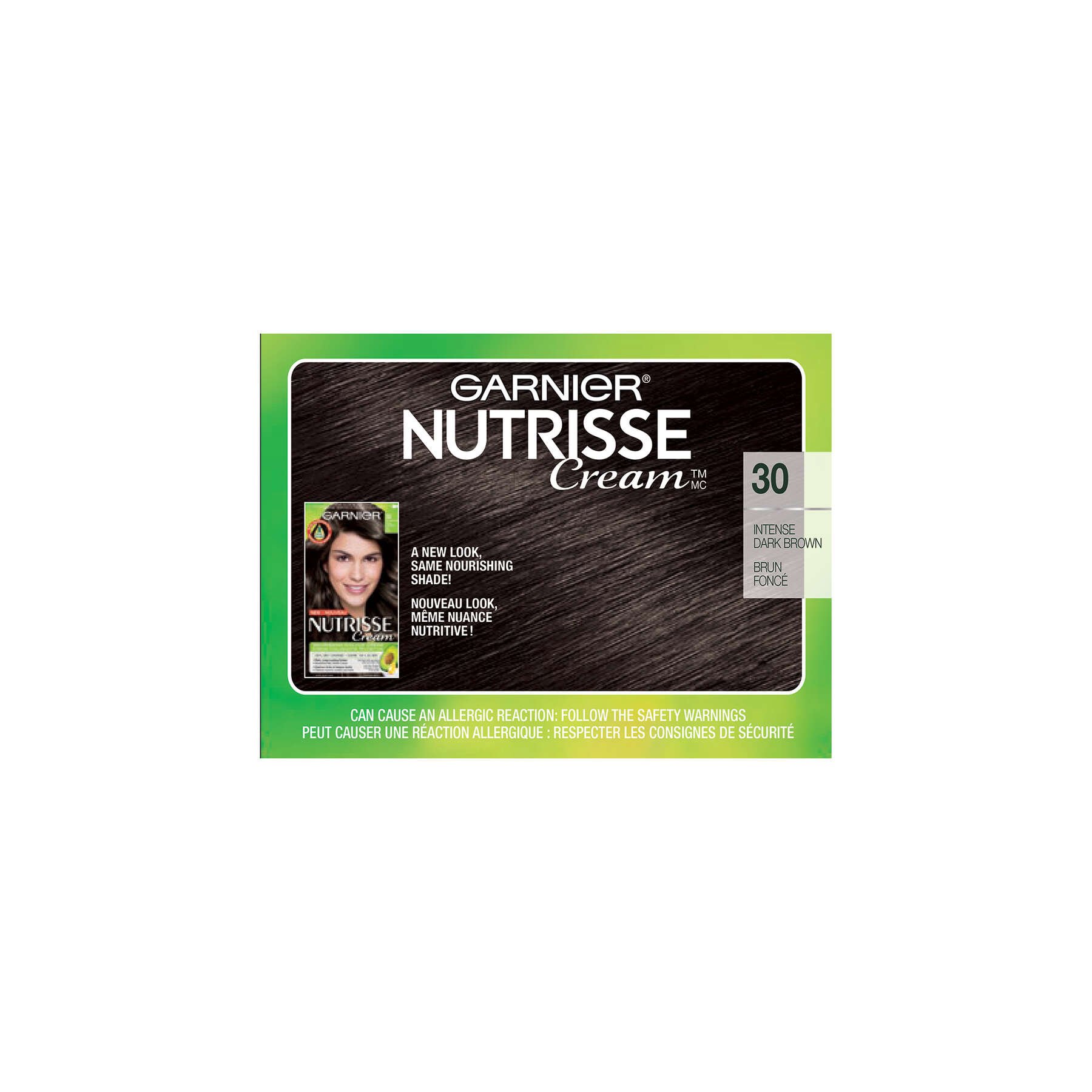 garnier hair dye nutrisse cream 30 intense dark brown 0770103447032 top