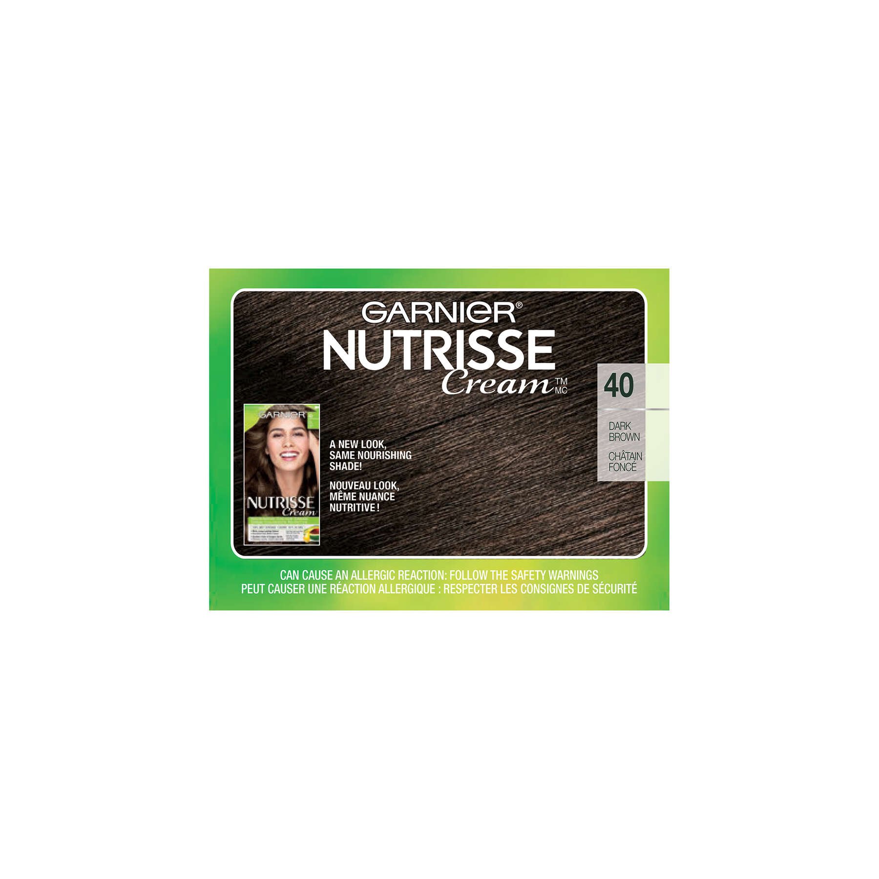 garnier hair dye nutrisse cream 40 dark brown 770103447049 top