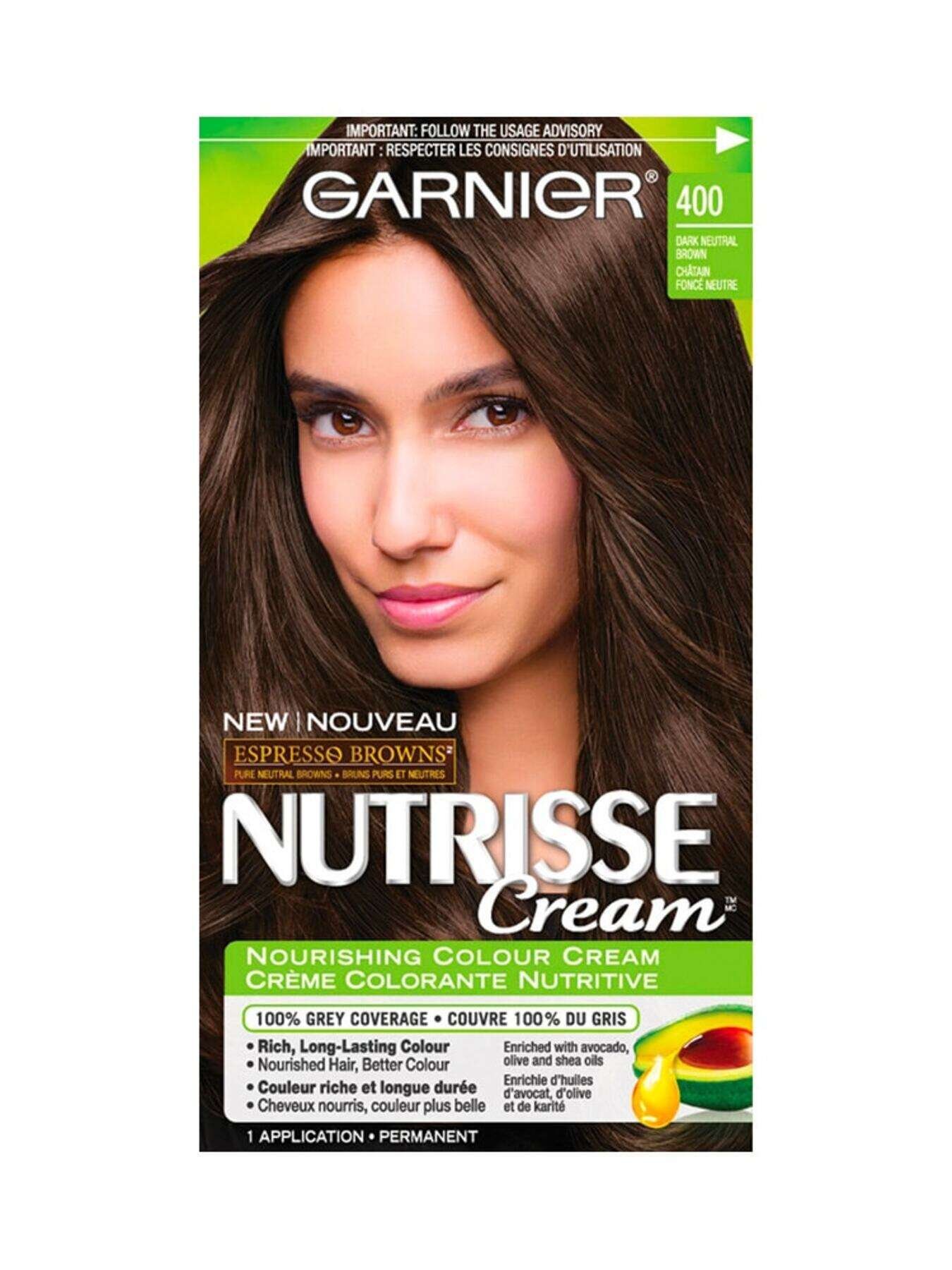 garnier hair dye nutrisse cream 400 dark neutral brown 0603084469314 t1