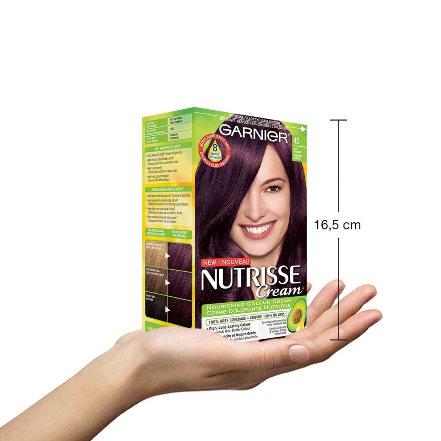 garnier hair dye nutrisse cream 42 deep burgundy 0770103447056 inhand