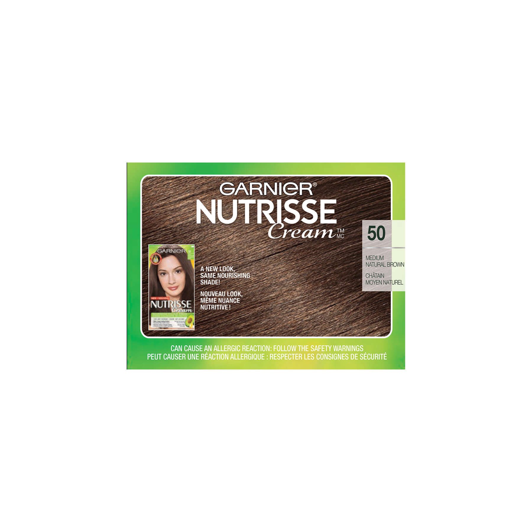 garnier hair dye nutrisse cream 50 medium natural brown 770103447087 top