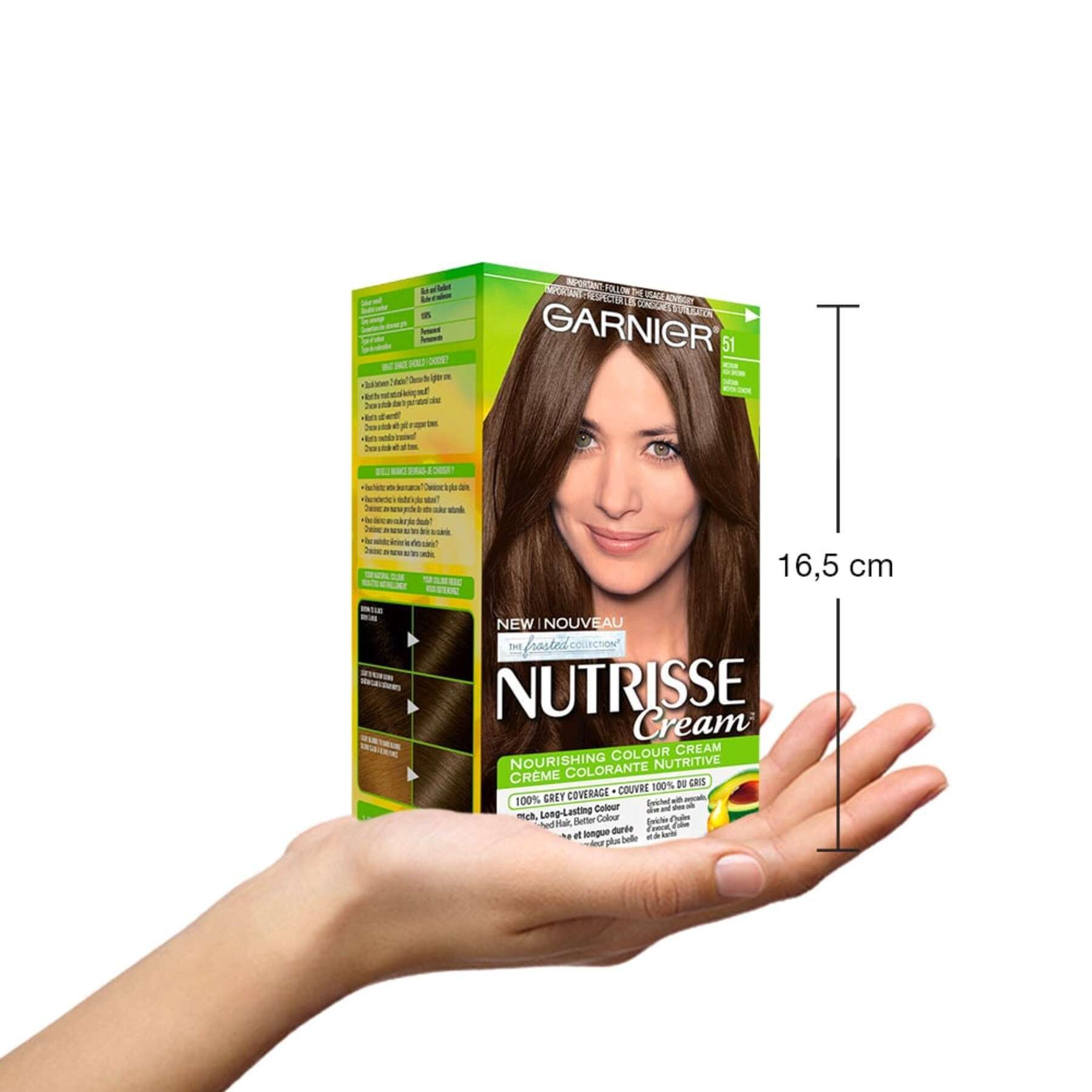 garnier hair dye nutrisse cream 51 medium ash brown 0603084494903 inhand