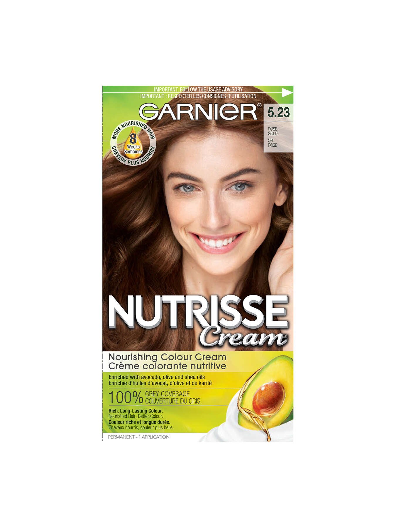 garnier hair dye nutrisse cream 523 rose gold 0603084469345 t1