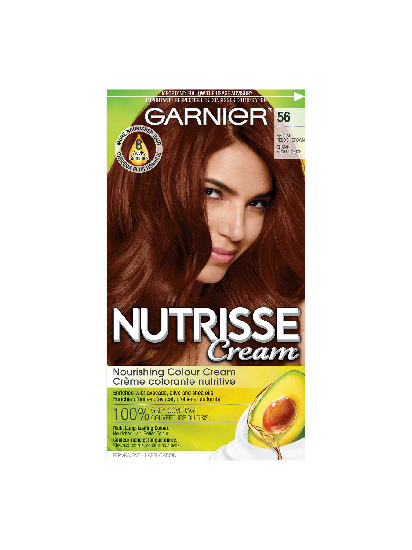 garnier hair dye nutrisse cream 56 medium reddish brown 0770103447131 t1