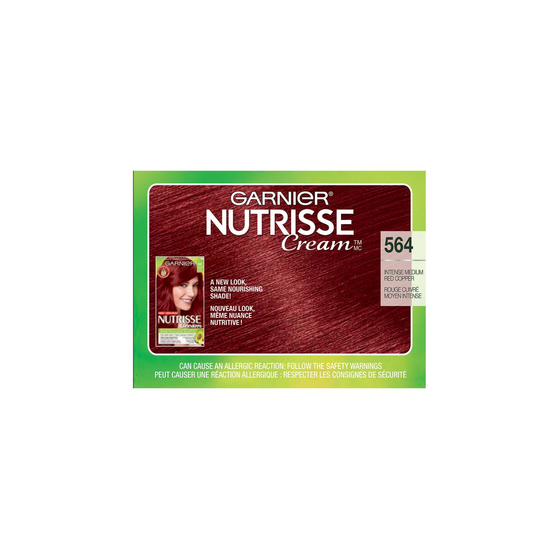 garnier hair dye nutrisse cream 564 intense medium red copper  0603084237210 top