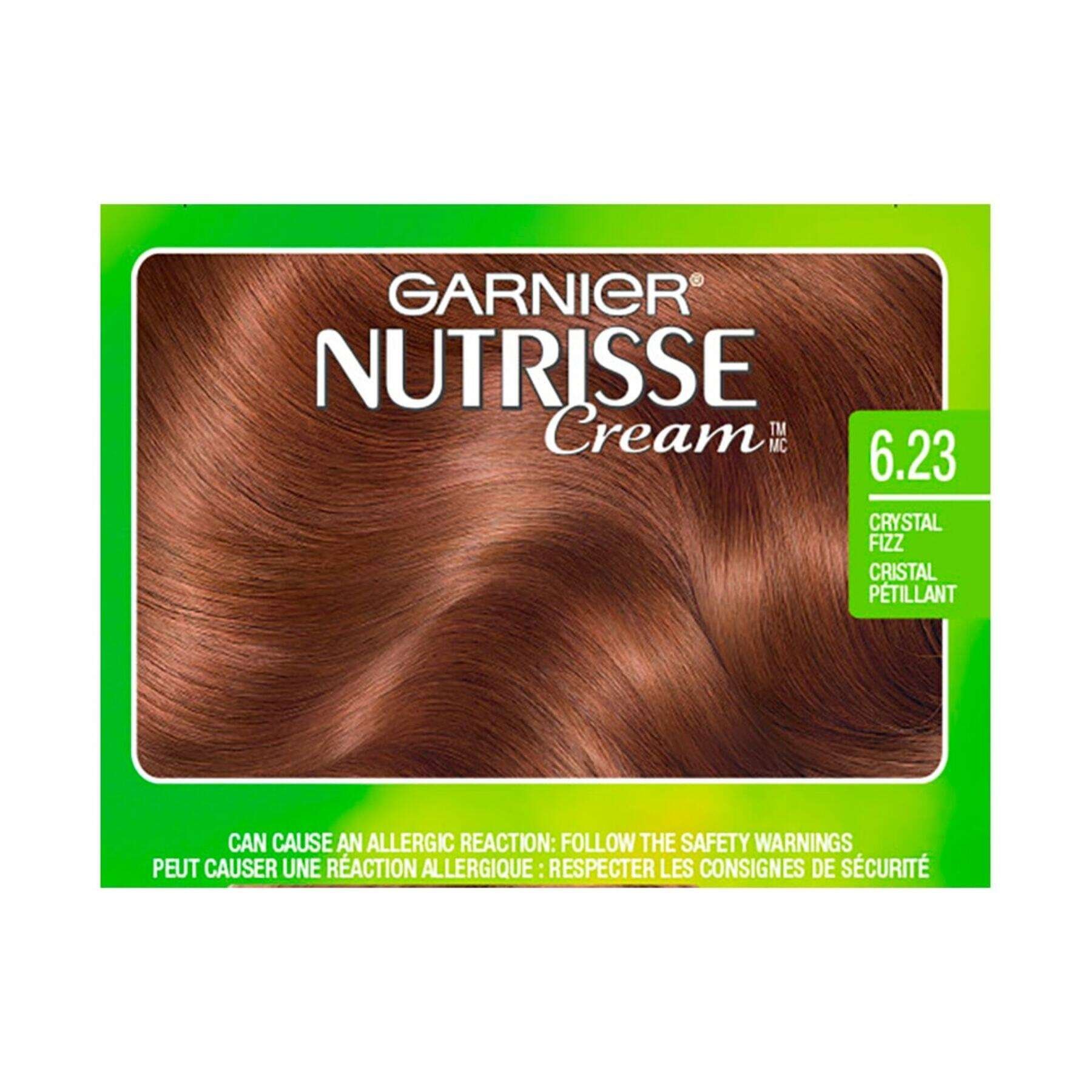 garnier hair dye nutrisse cream 623 crystal fizz 0603084469352 swatch