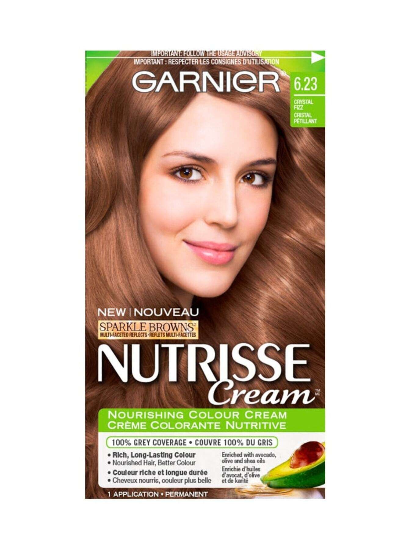 garnier hair dye nutrisse cream 623 crystal fizz 0603084469352 t1