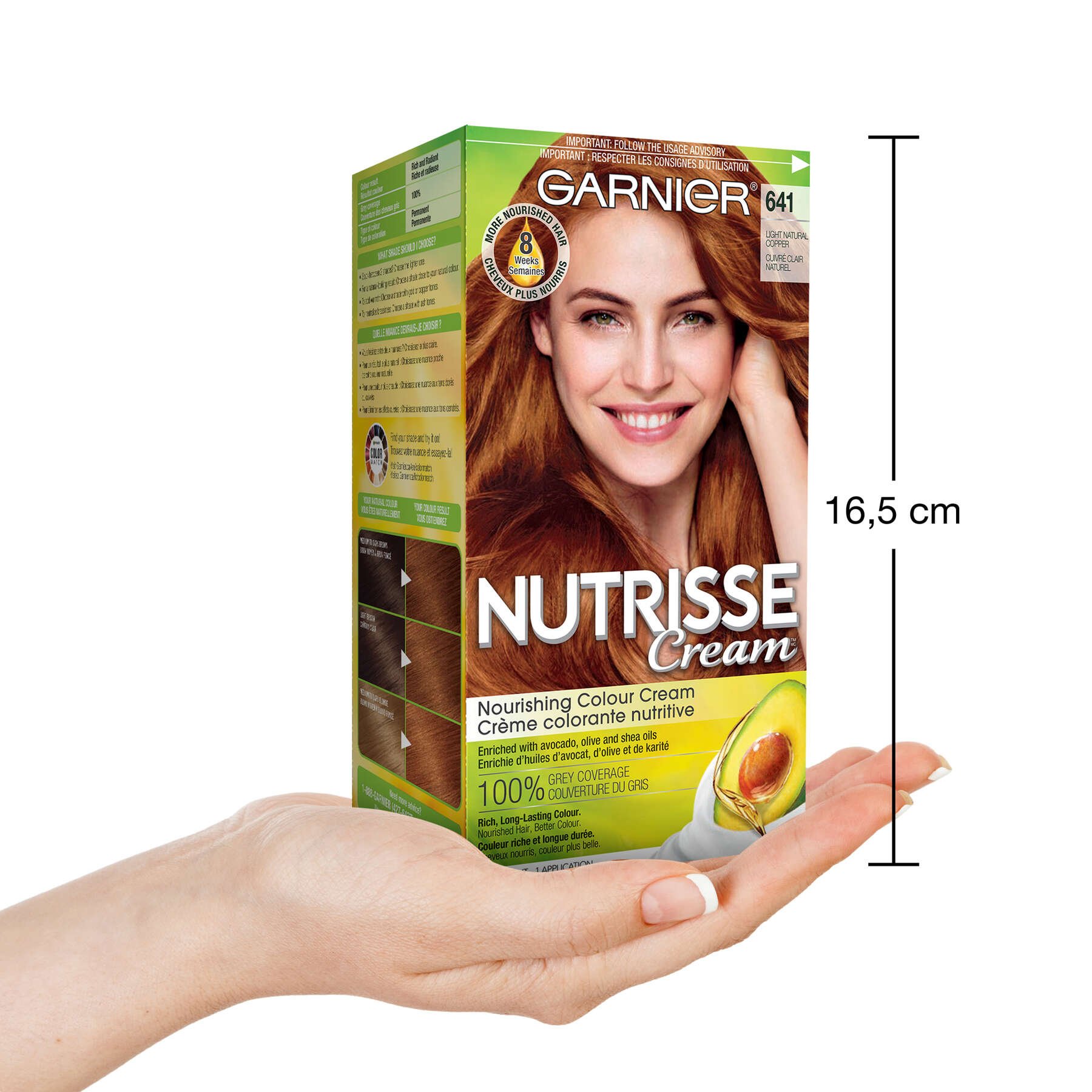garnier hair dye nutrisse cream 641 light natural copper 0603084400508 inhand