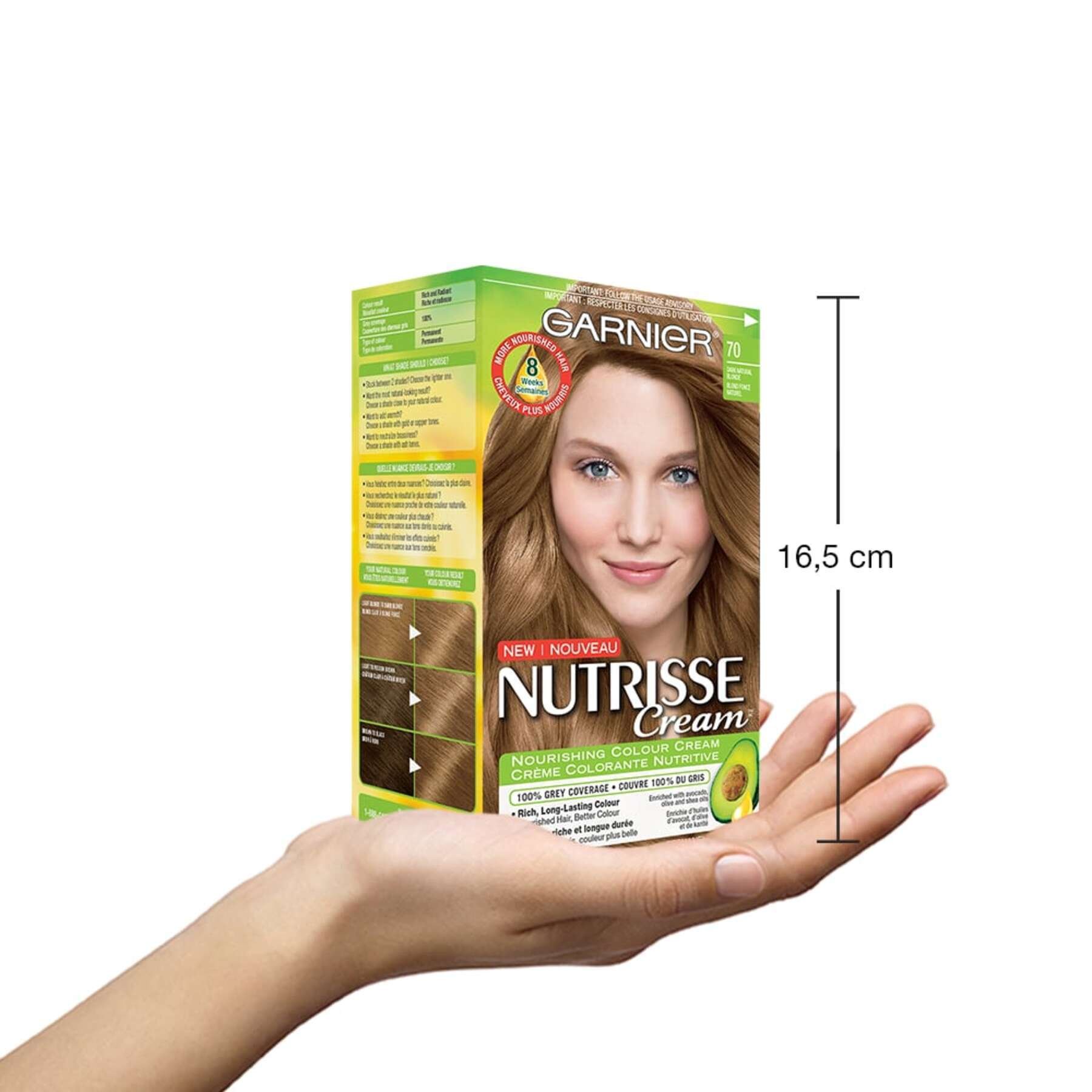 garnier hair dye nutrisse cream 70 dark natural blonde 0770103447209 inhand