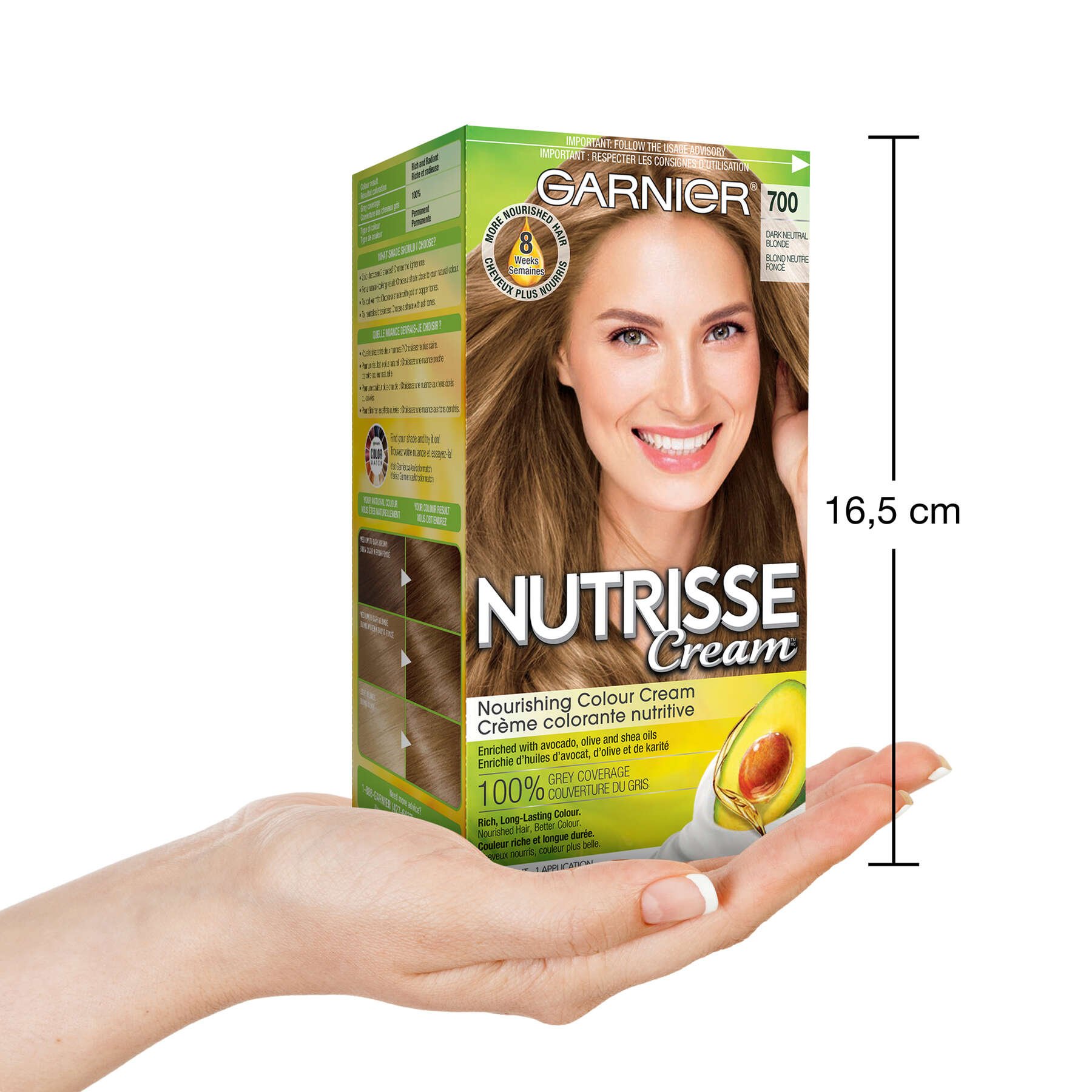 garnier hair dye nutrisse cream 700 dark neutral blonde 0603084454754 inhand