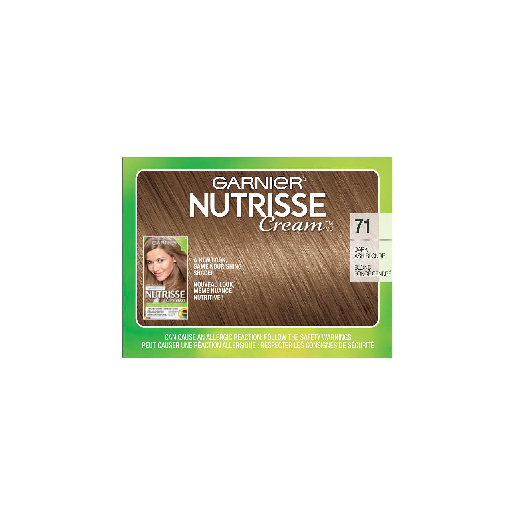 garnier hair dye nutrisse cream 71 dark ash blonde 0603084494910 top