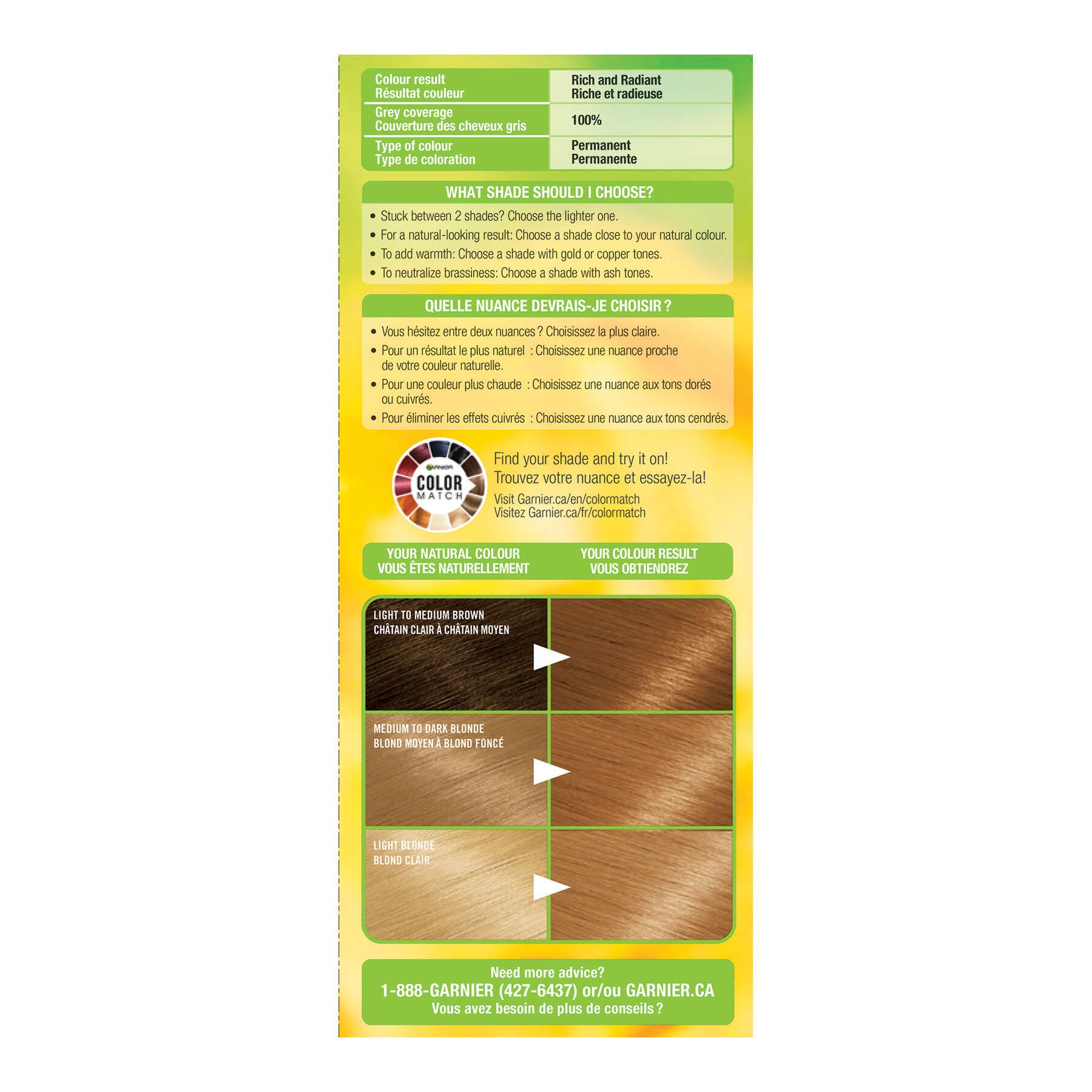 garnier hair dye nutrisse cream 734 dark honey blonde 0603084518456 left