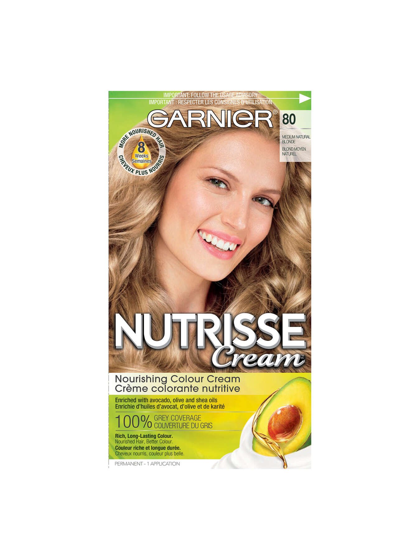 garnier hair dye nutrisse cream 80 medium natural blonde 770103447230 t1