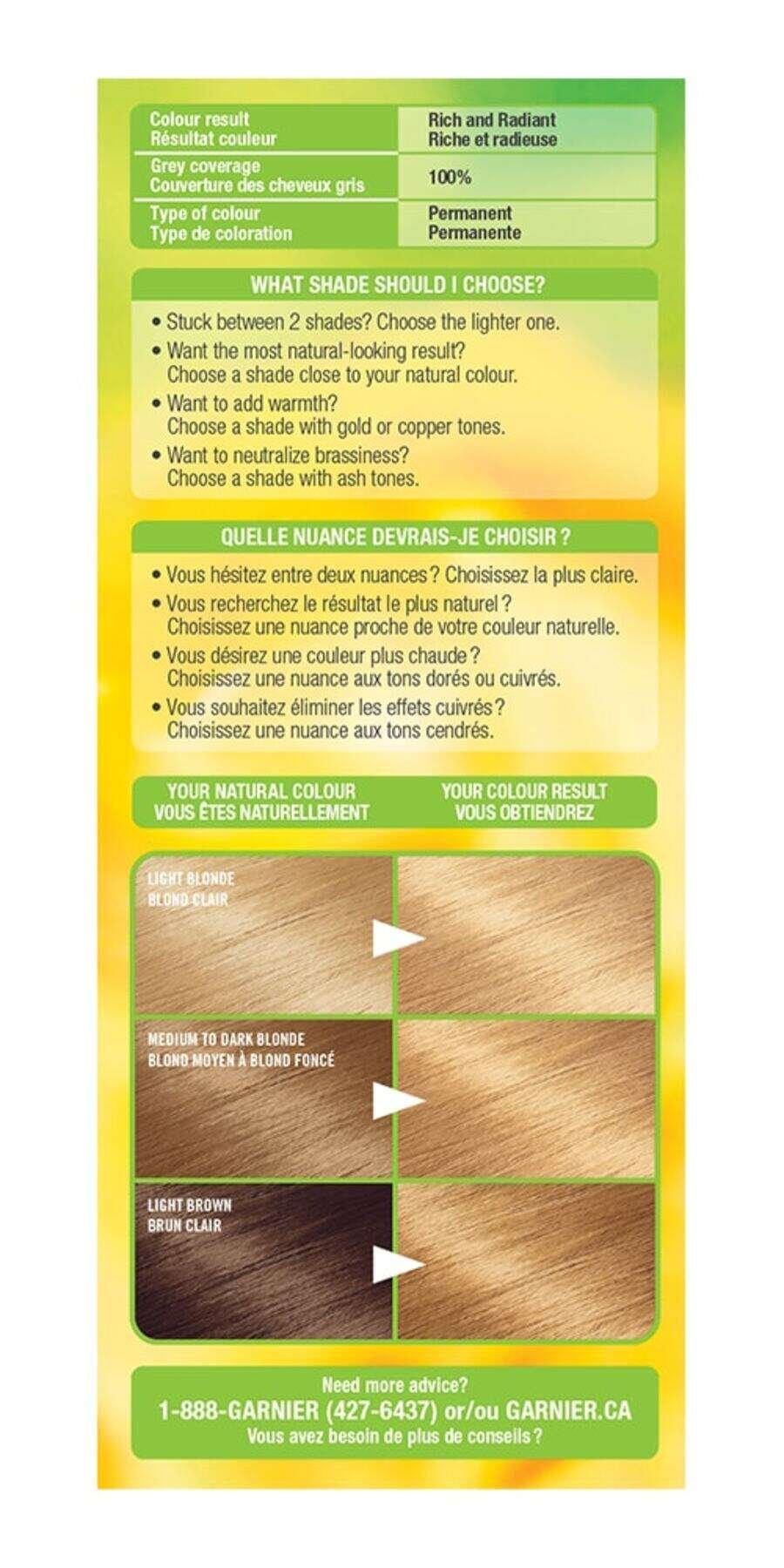 garnier hair dye nutrisse cream 83 medium golden blonde 0603084435012 extra2
