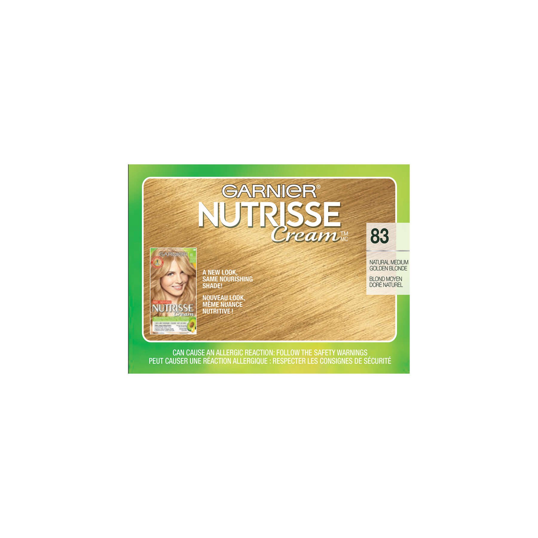 garnier hair dye nutrisse cream 83 medium golden blonde 0603084435012 top