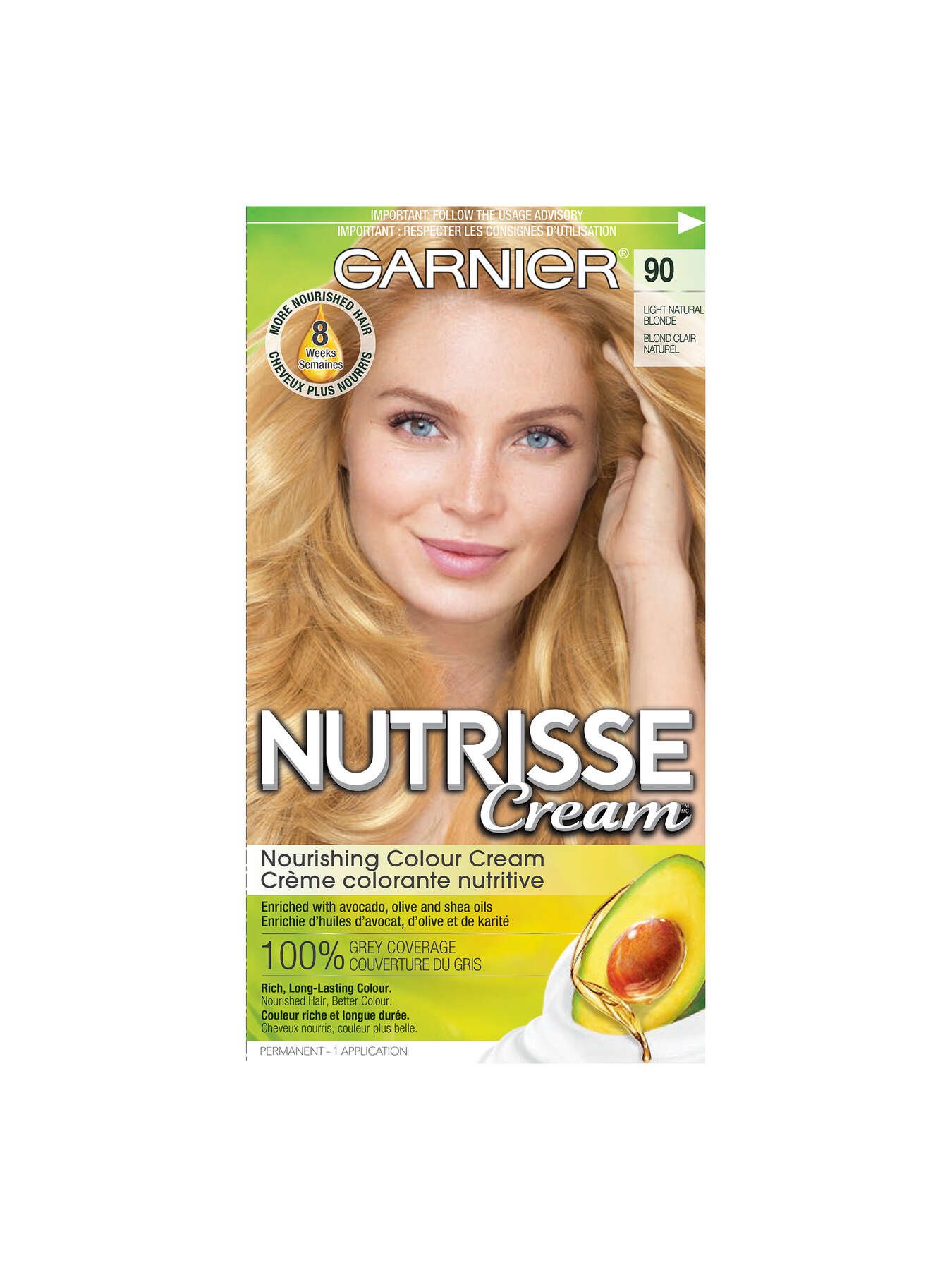 garnier hair dye nutrisse cream 90 light natural blonde 770103447278 t1