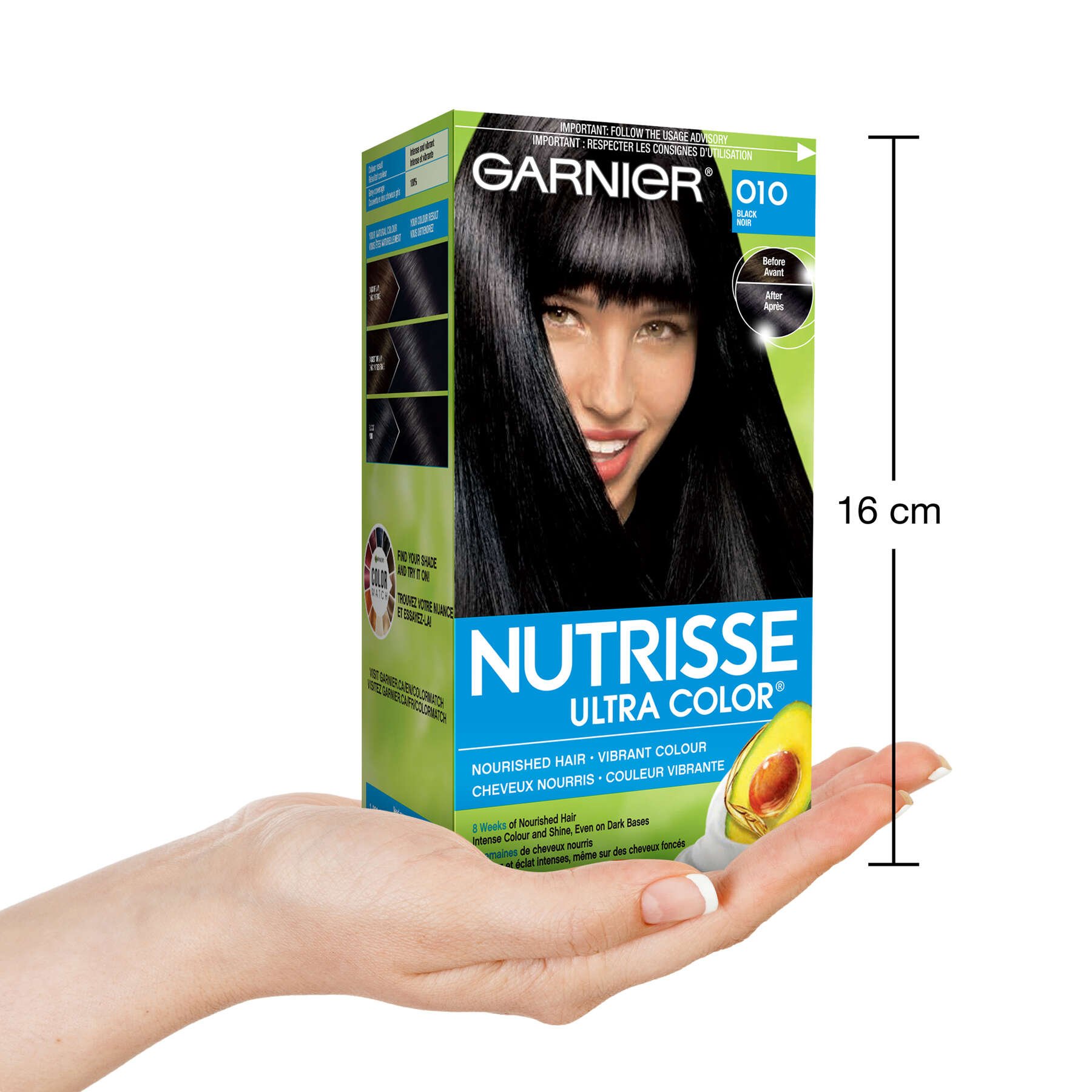 garnier hair dye nutrisse ultra color 10 black 0770103451060 inhand