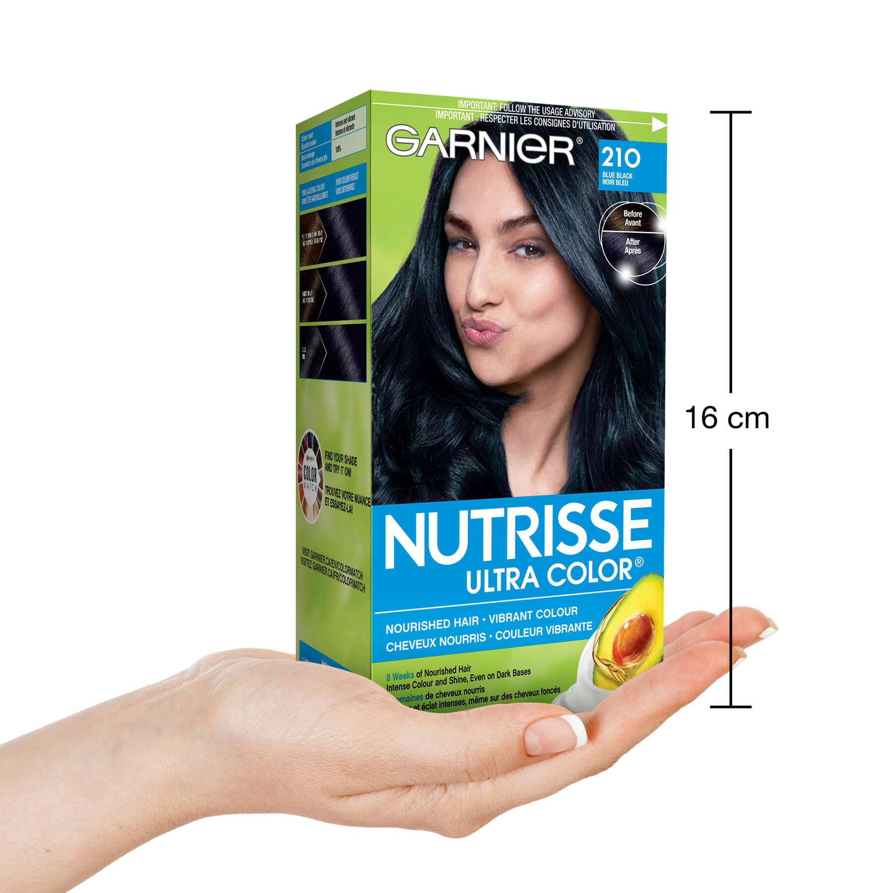 garnier hair dye nutrisse ultra color 210 blue black 0770103147703 inhand