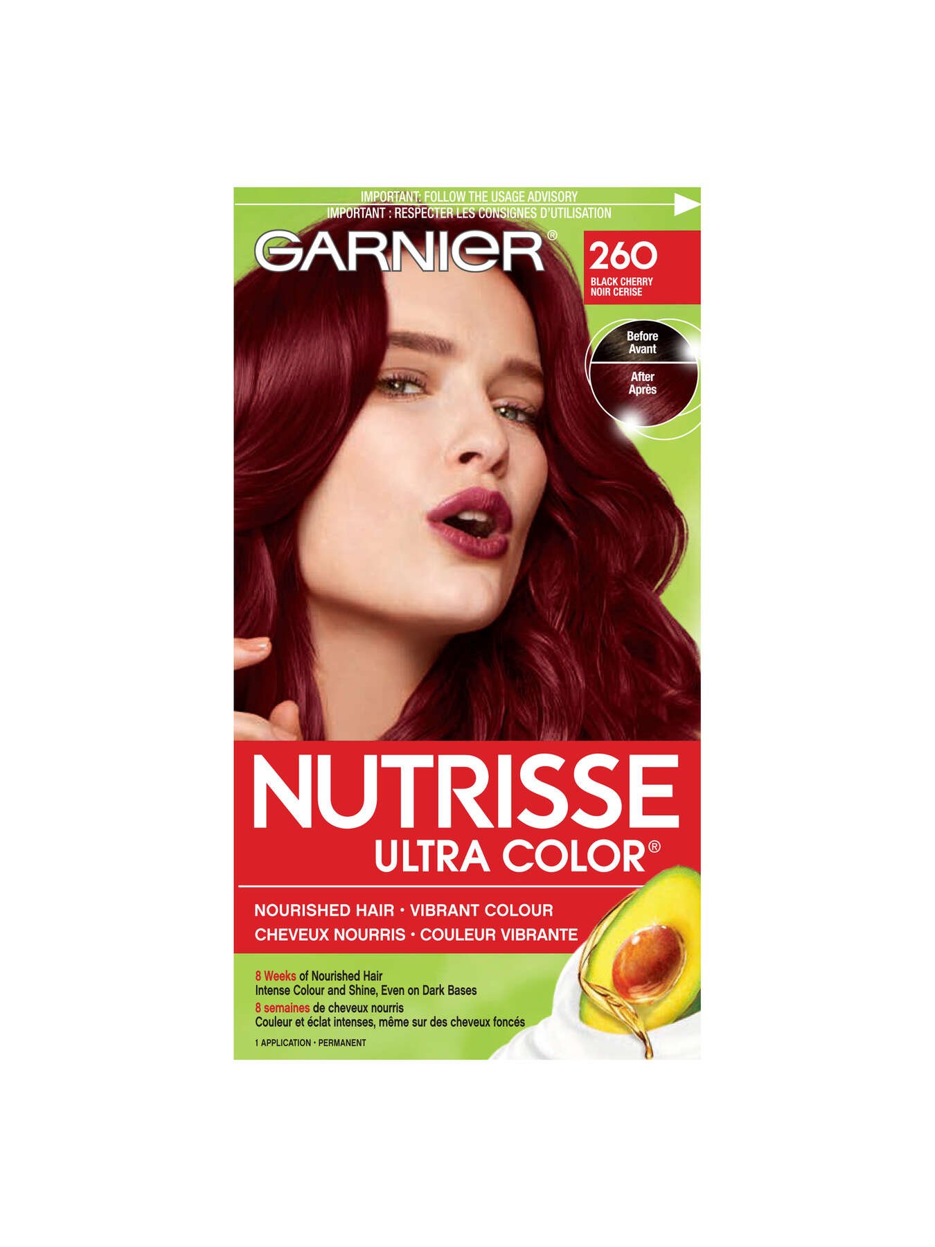 garnier hair dye nutrisse ultra color 260 black cherry 603084290659 t1