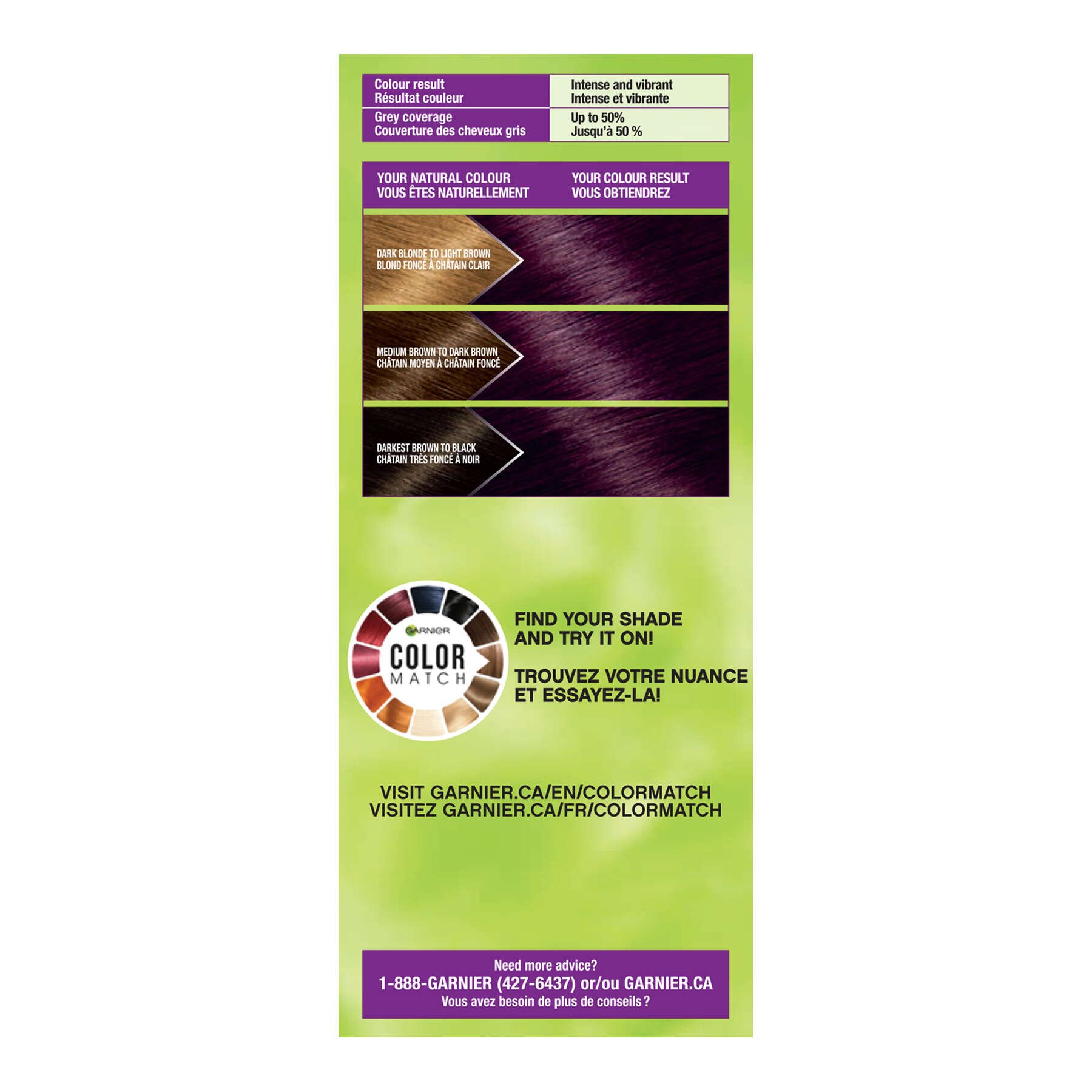 garnier hair dye nutrisse ultra color 416 deep ash violet 603084437160 left