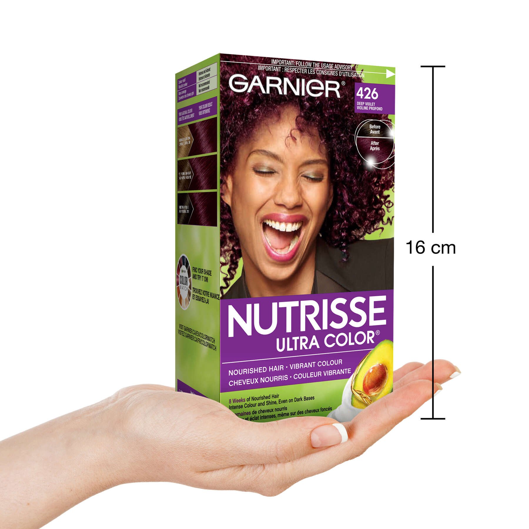 garnier hair dye nutrisse ultra color 426 deep violet 770103301303 inhand