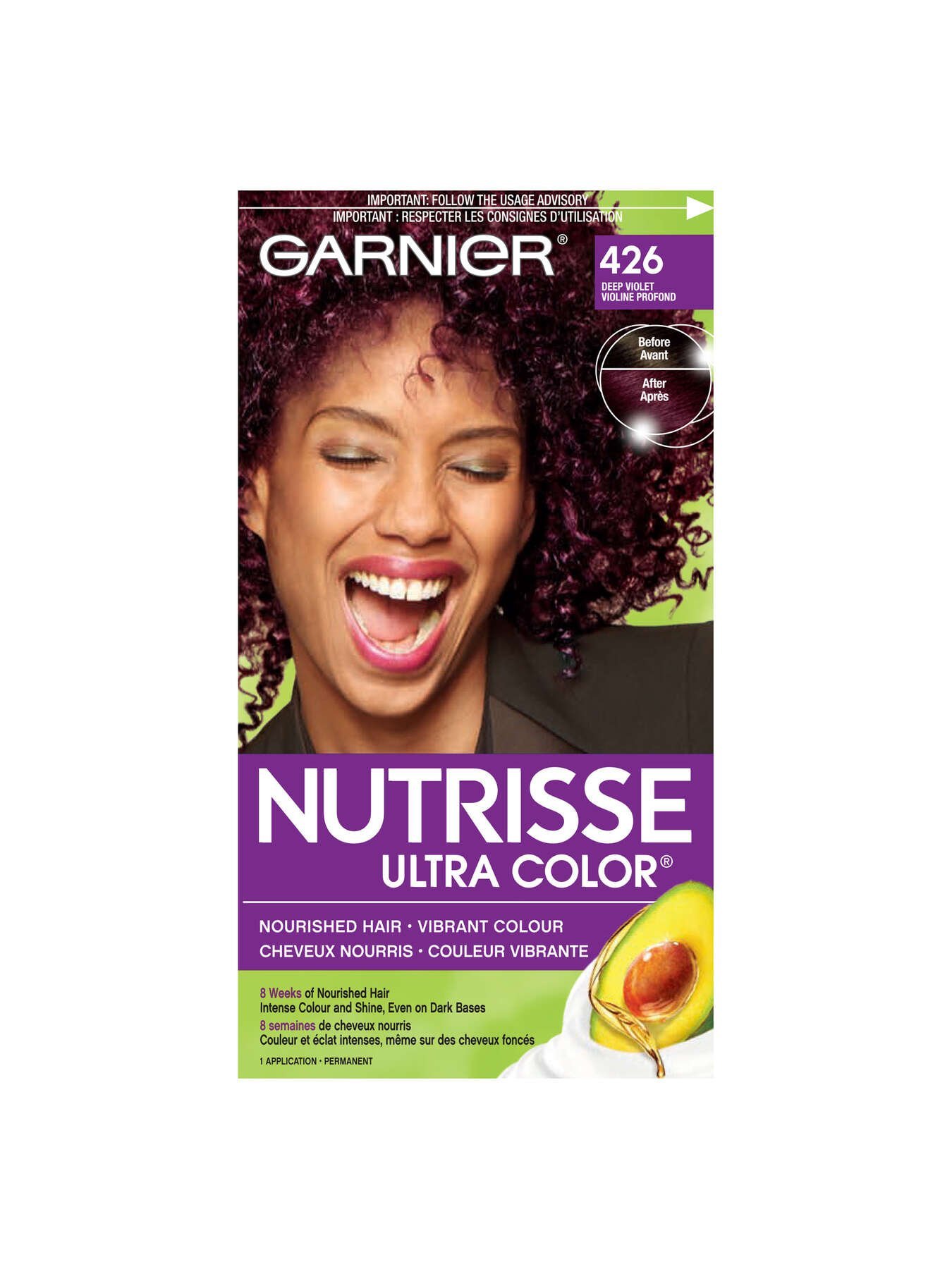 garnier hair dye nutrisse ultra color 426 deep violet 770103301303 t1