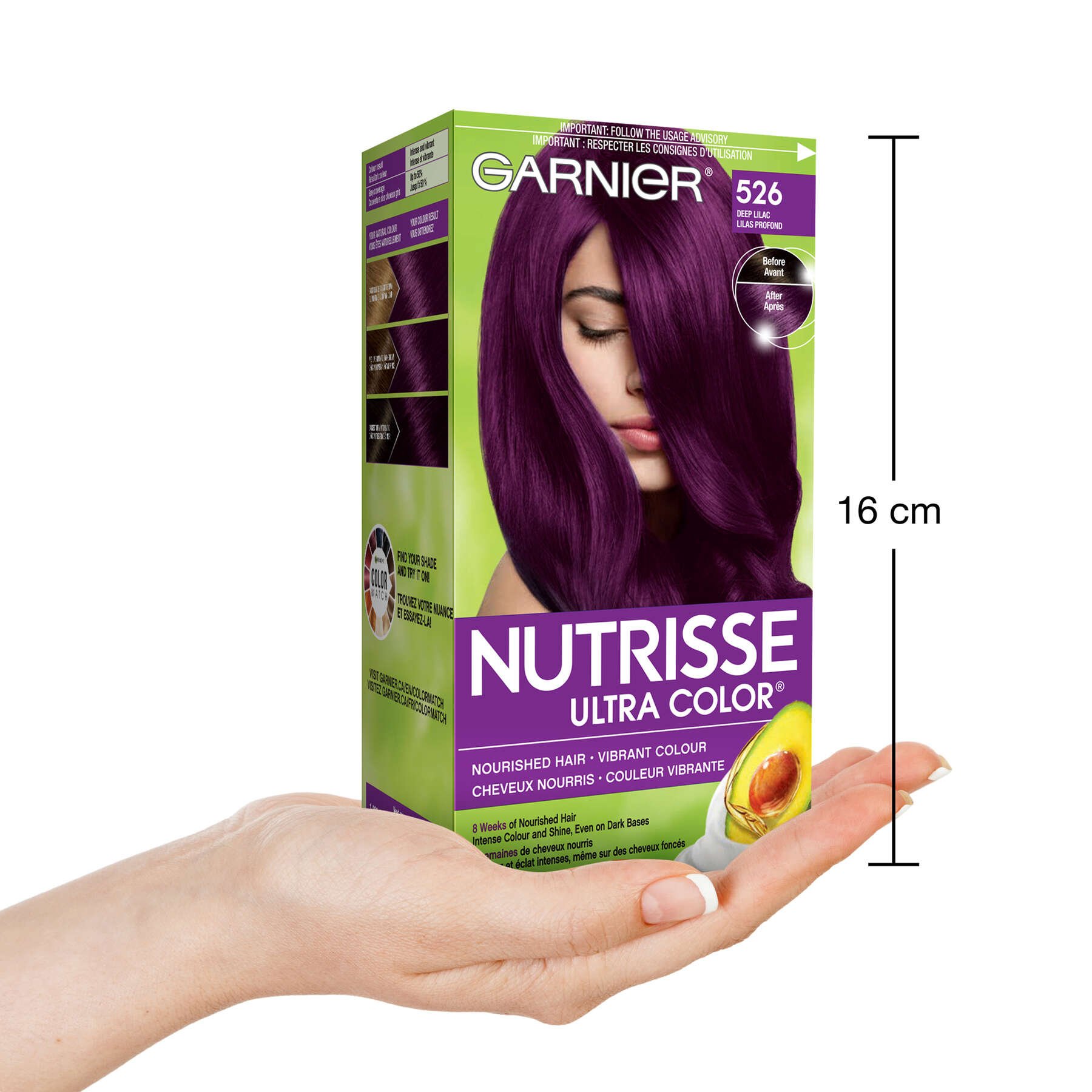 garnier hair dye nutrisse ultra color 526 deep lilac 603084545087 inhand