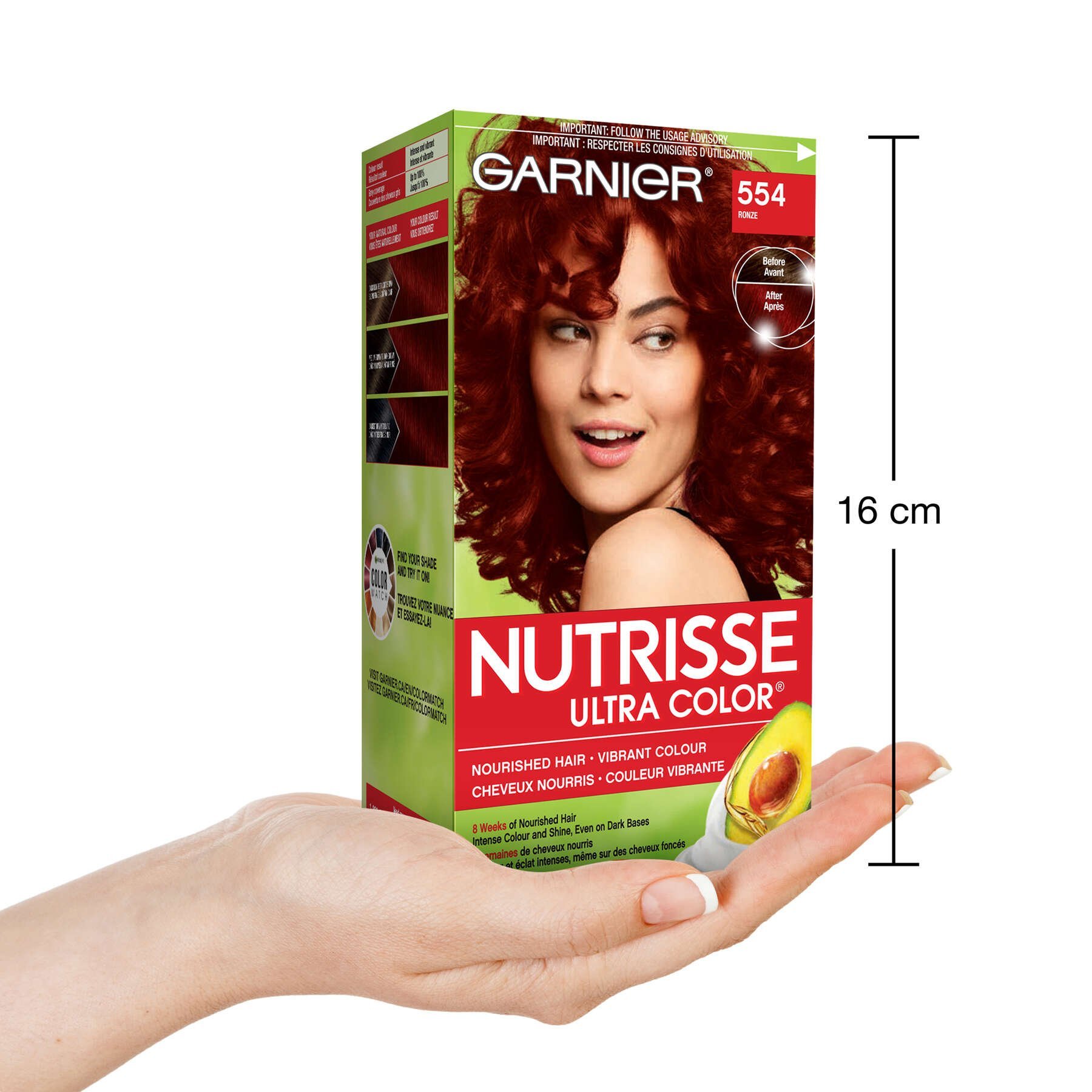 garnier hair dye nutrisse ultra color 554 bronze 603084545094 inhand