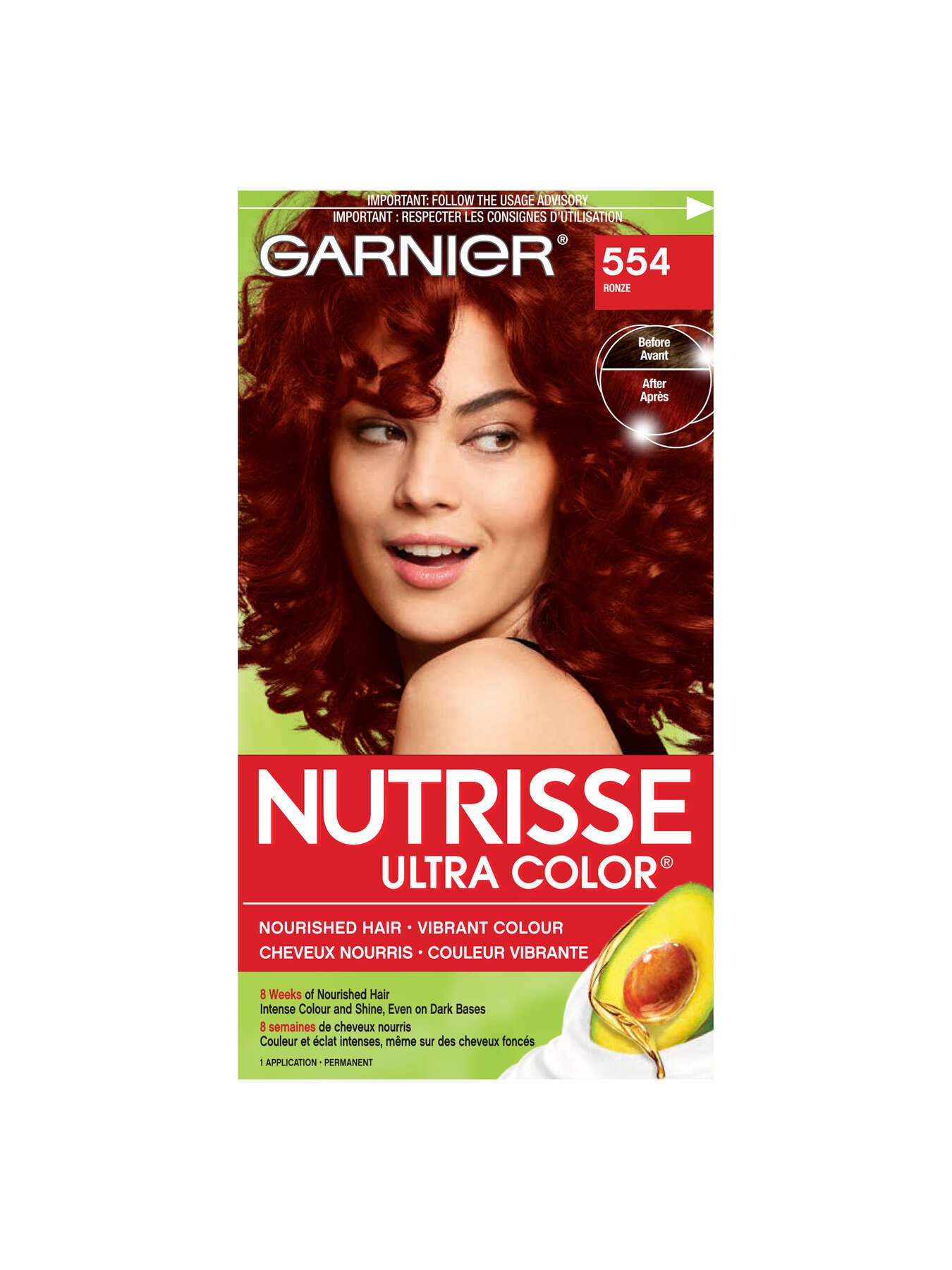 garnier hair dye nutrisse ultra color 554 bronze 603084545094 t1