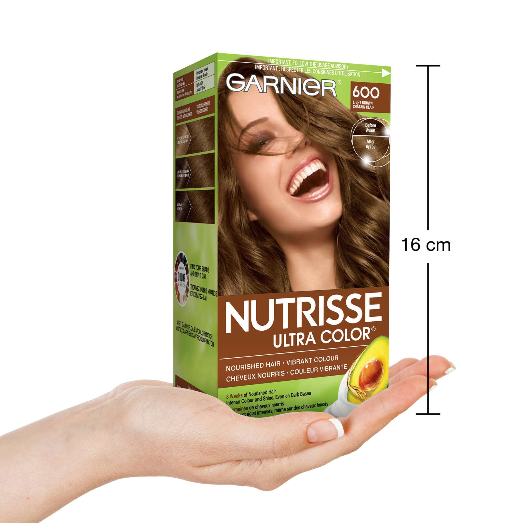 garnier hair dye nutrisse ultra color 600 light brown 603084469642 inhand