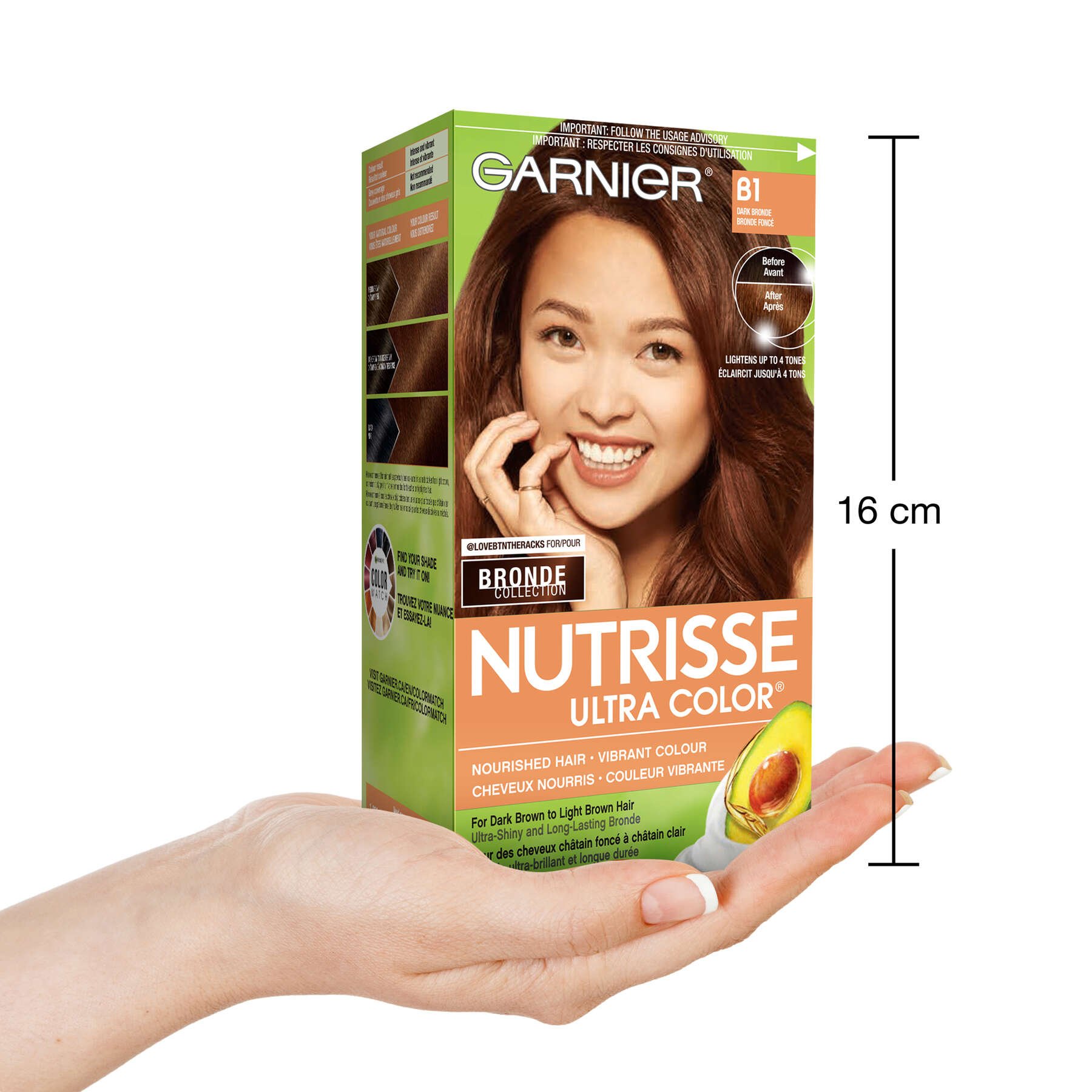 garnier hair dye nutrisse ultra color b1 dark bronde 603084545223 inhand