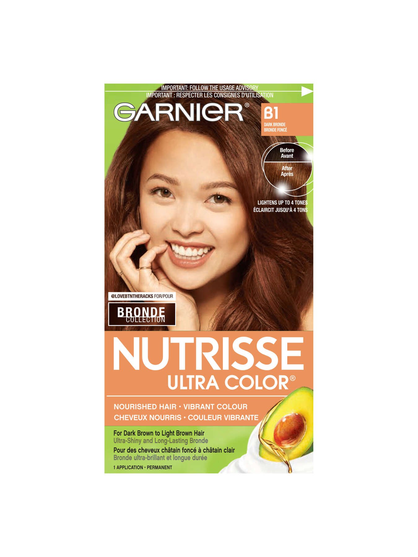 garnier hair dye nutrisse ultra color b1 dark bronde 603084545223 t1